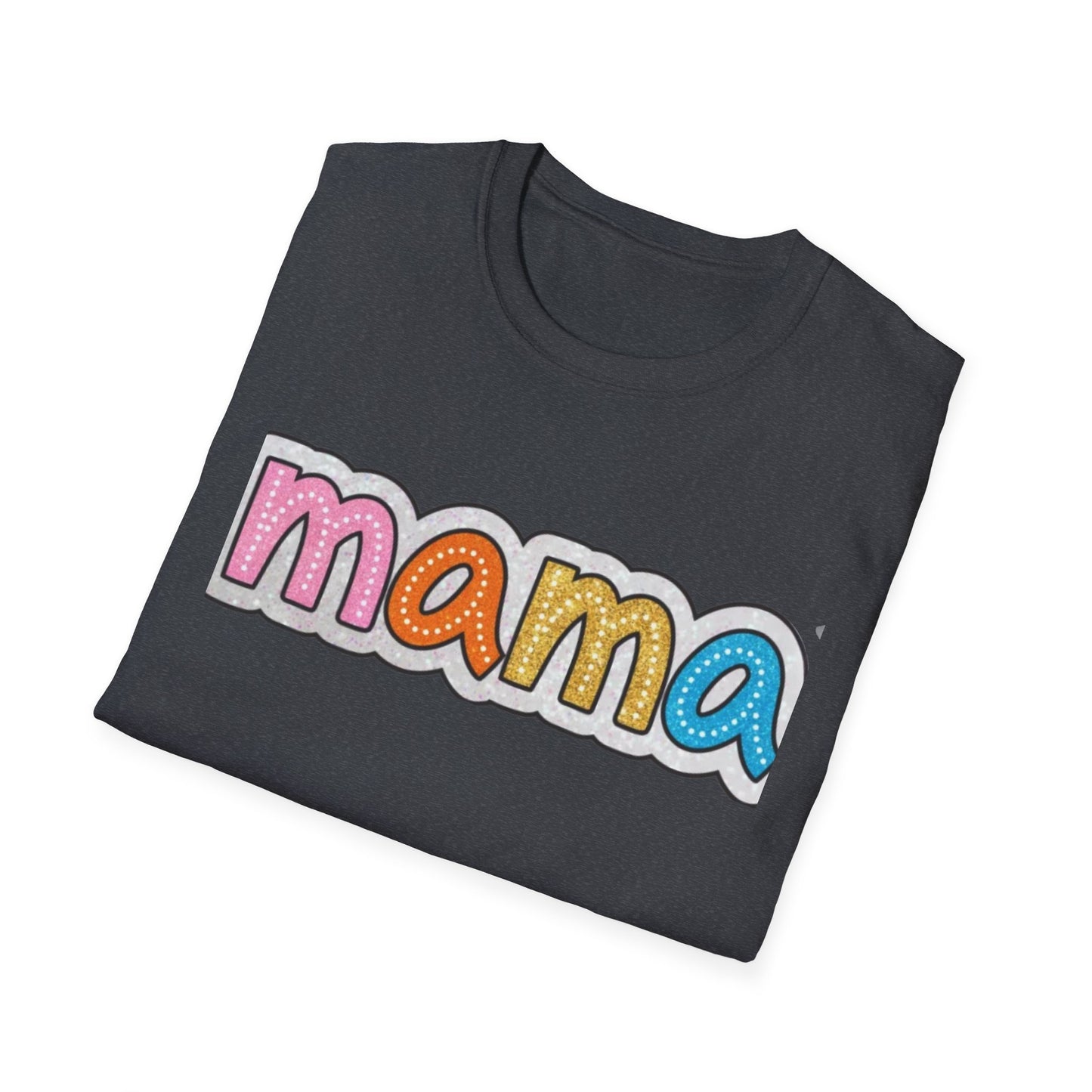 Colorful Mama T-Shirt, Unisex Softstyle Tee for Moms, Mother's Day Gift, Family Outing Shirt, Cozy Casual Wear