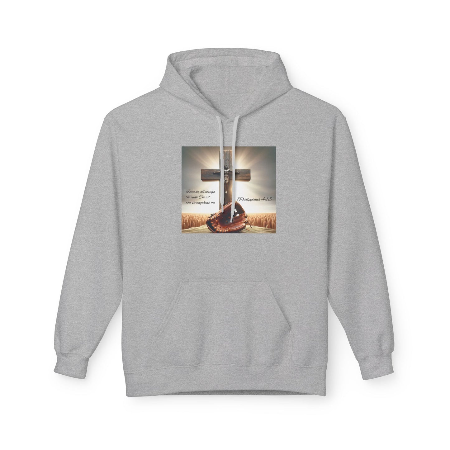 Faith-Inspired Fleece Hoodie, Comfort Apparel, Religious Gift, Christian Style, Winter Warmth, Inspirational Clothing