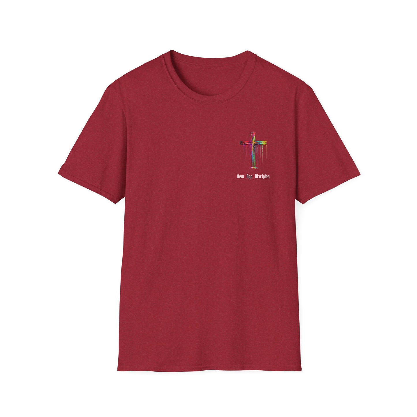 Rainbow Cross Graphic T-Shirt, Christian Apparel, Unisex Tee, Faith-Based Gift, Stylish Religious Wear