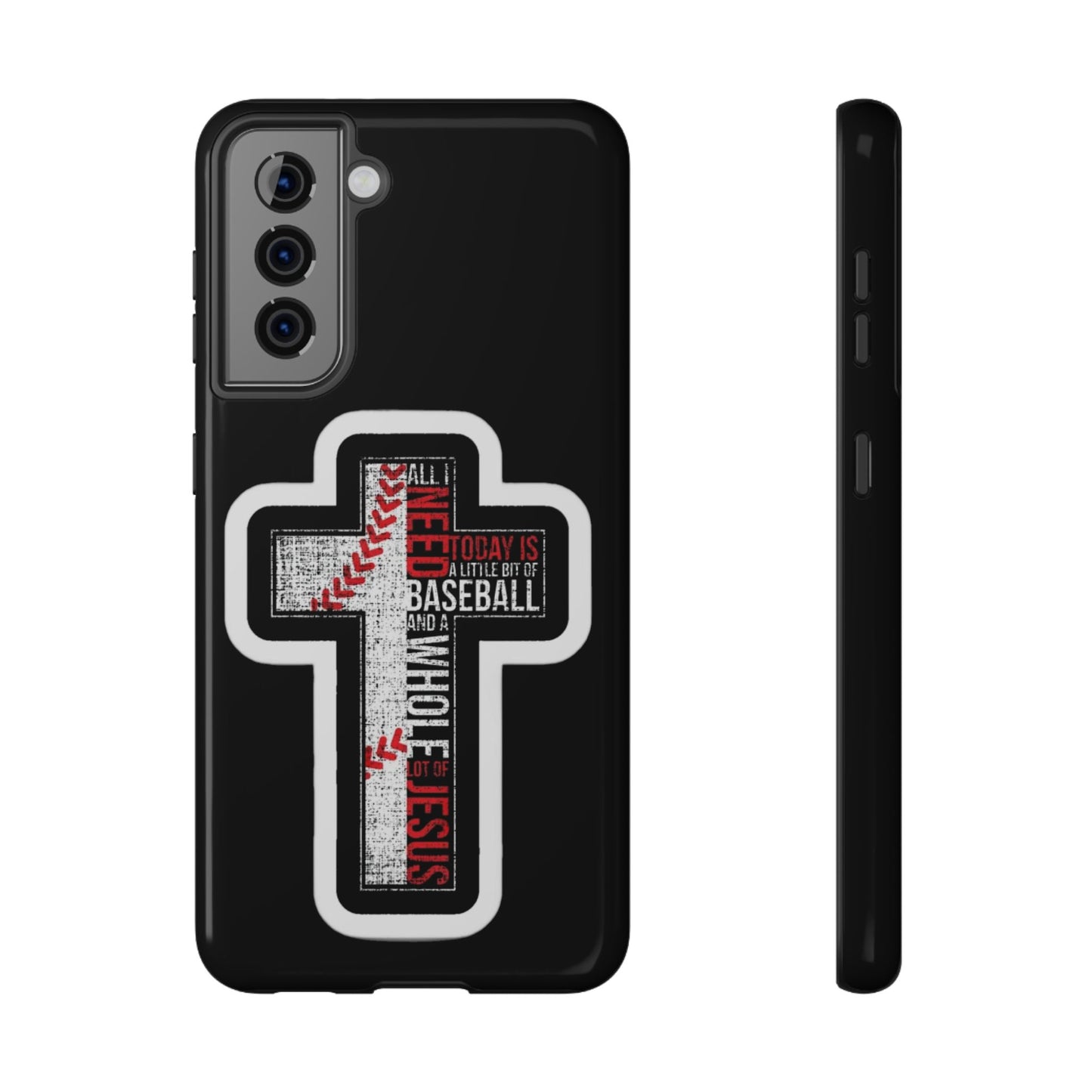 Baseball-themed Phone Case, Religious Cell Phone Cover, Impact-Resistant Case for Sports Lovers, Christian Gifts, Durable Mobile Accessory