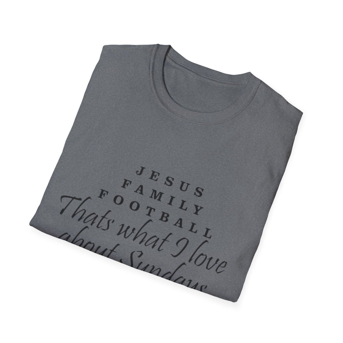 Faith & Family Unisex T-Shirt - Perfect for Game Day, Sundays, Church, Family Gatherings, Gift for Football Lovers