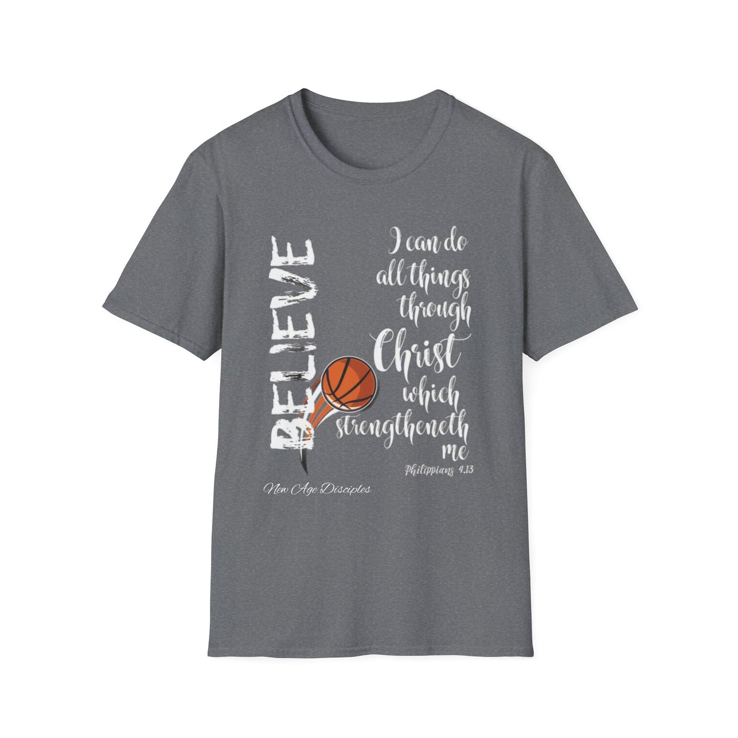 Inspirational Basketball T-Shirt, Motivational Tee, Faith-Based Apparel, Unisex T-Shirt, Gift for Athletes, Sportswear, Christian Quote