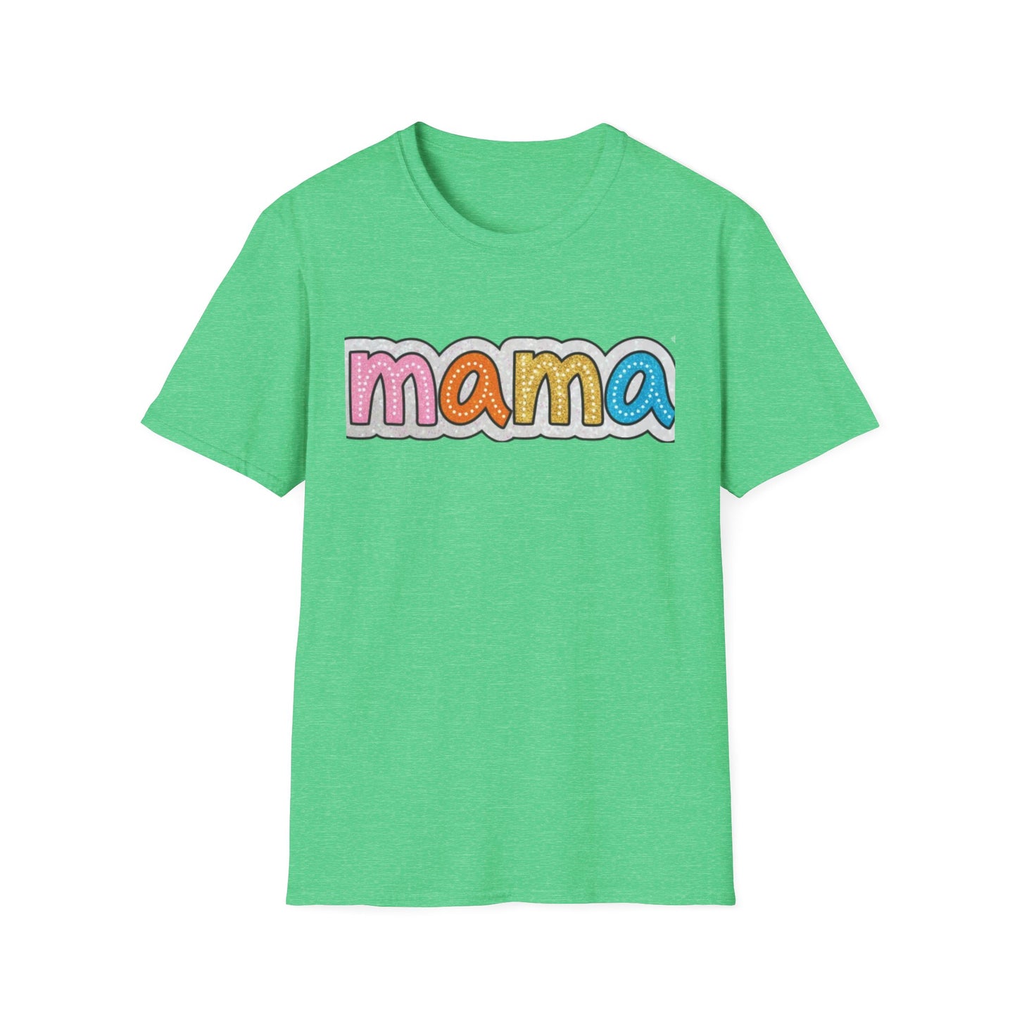 Colorful Mama T-Shirt, Unisex Softstyle Tee for Moms, Mother's Day Gift, Family Outing Shirt, Cozy Casual Wear