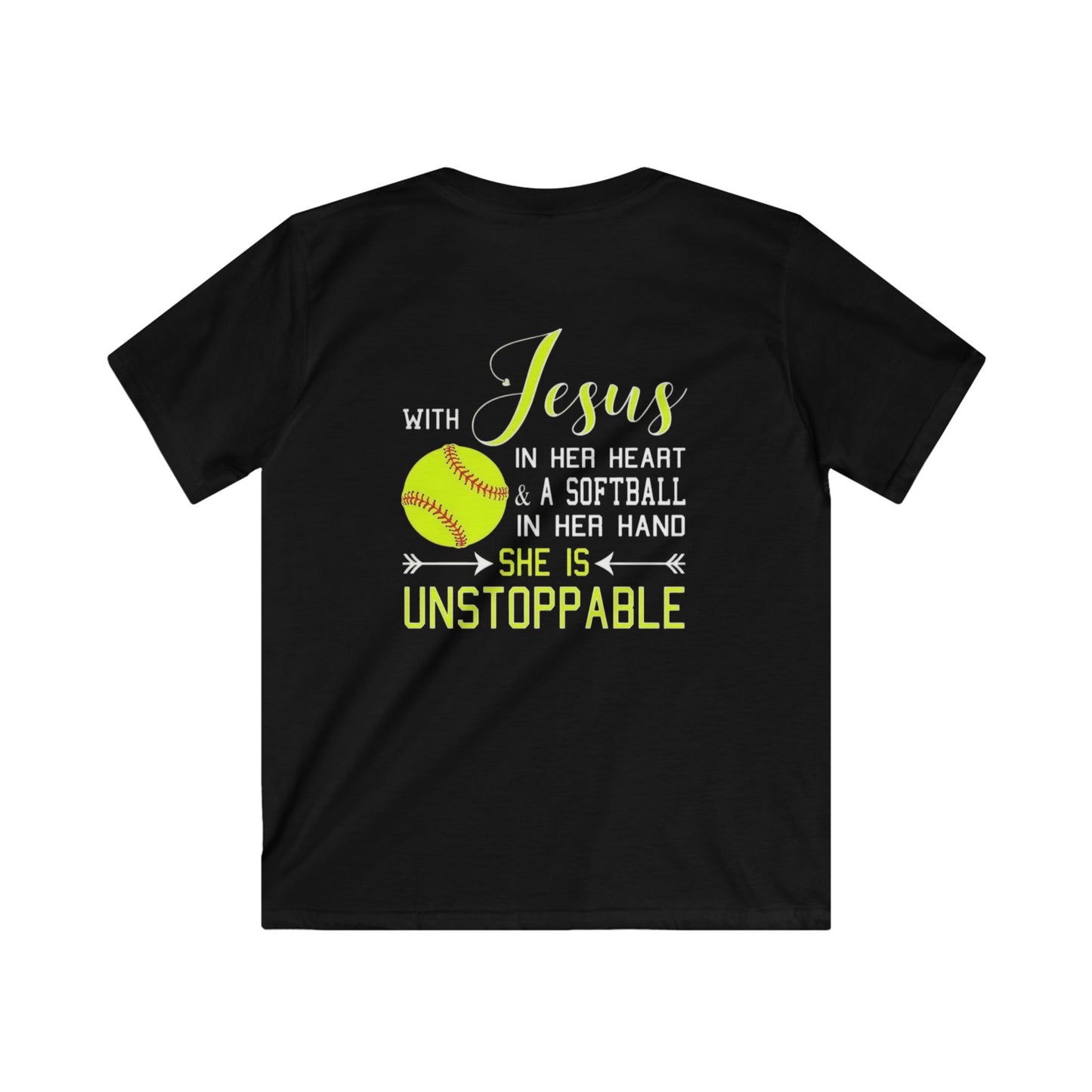 Unstoppable Kids Tee - Motivational Softstyle T-Shirt for Active Girls, Soft Cotton, Sports Apparel, Birthday, Team Spirit