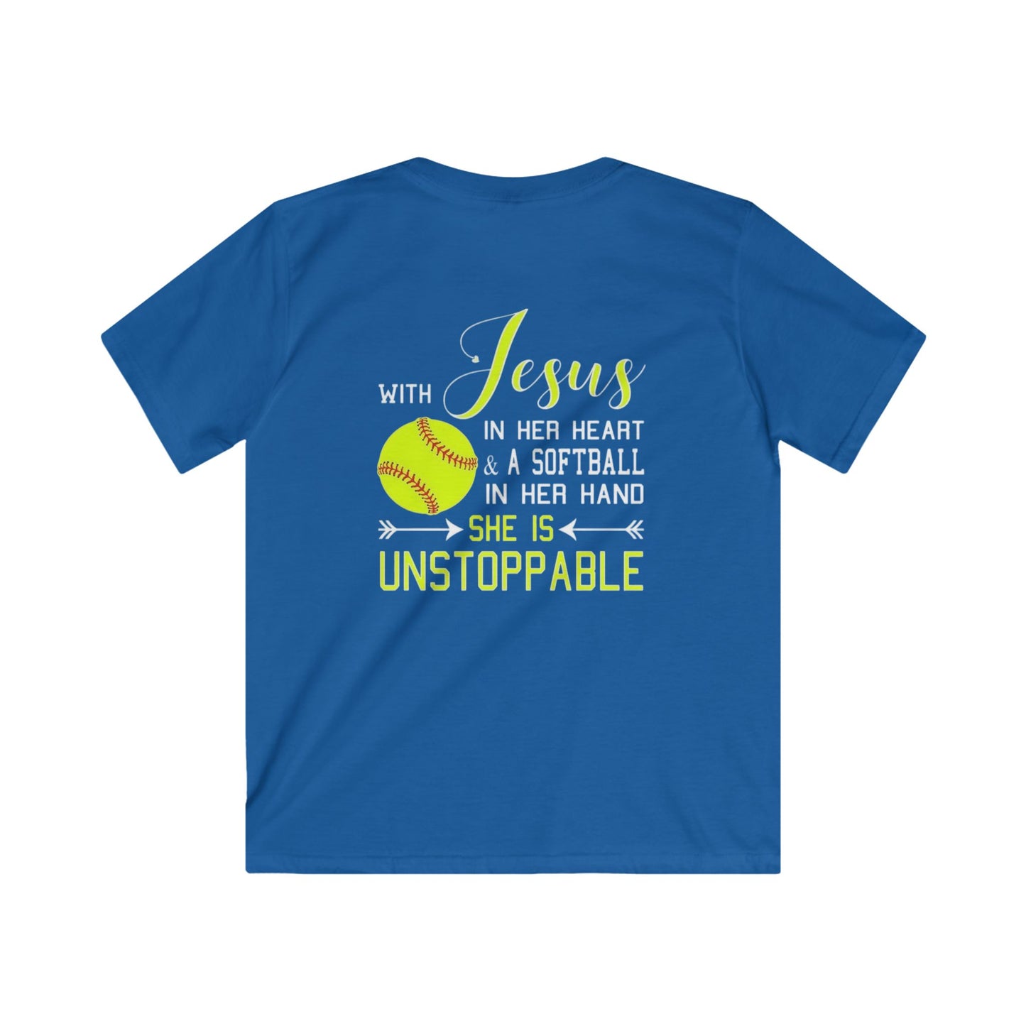Unstoppable Kids Tee - Motivational Softstyle T-Shirt for Active Girls, Soft Cotton, Sports Apparel, Birthday, Team Spirit