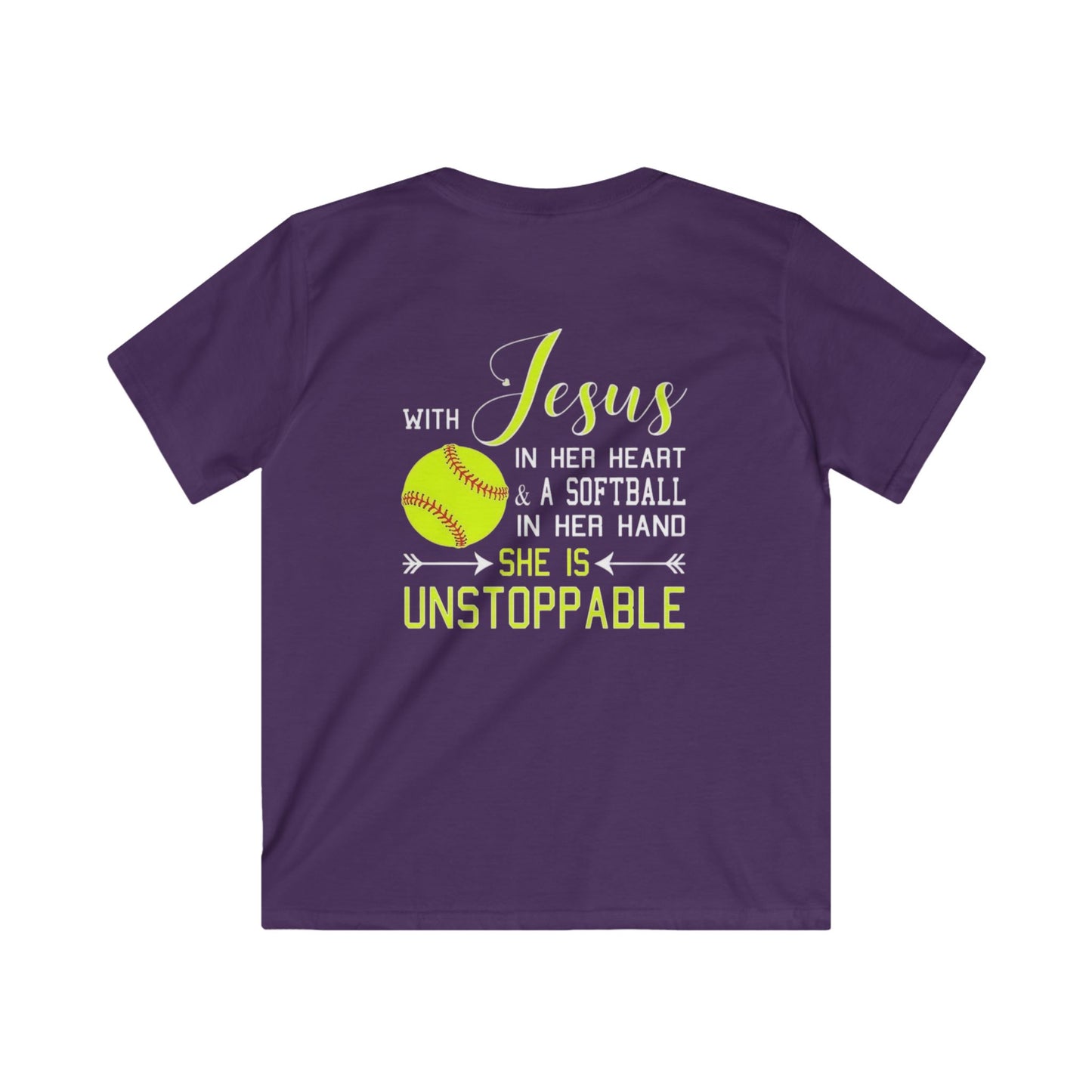 Unstoppable Kids Tee - Motivational Softstyle T-Shirt for Active Girls, Soft Cotton, Sports Apparel, Birthday, Team Spirit