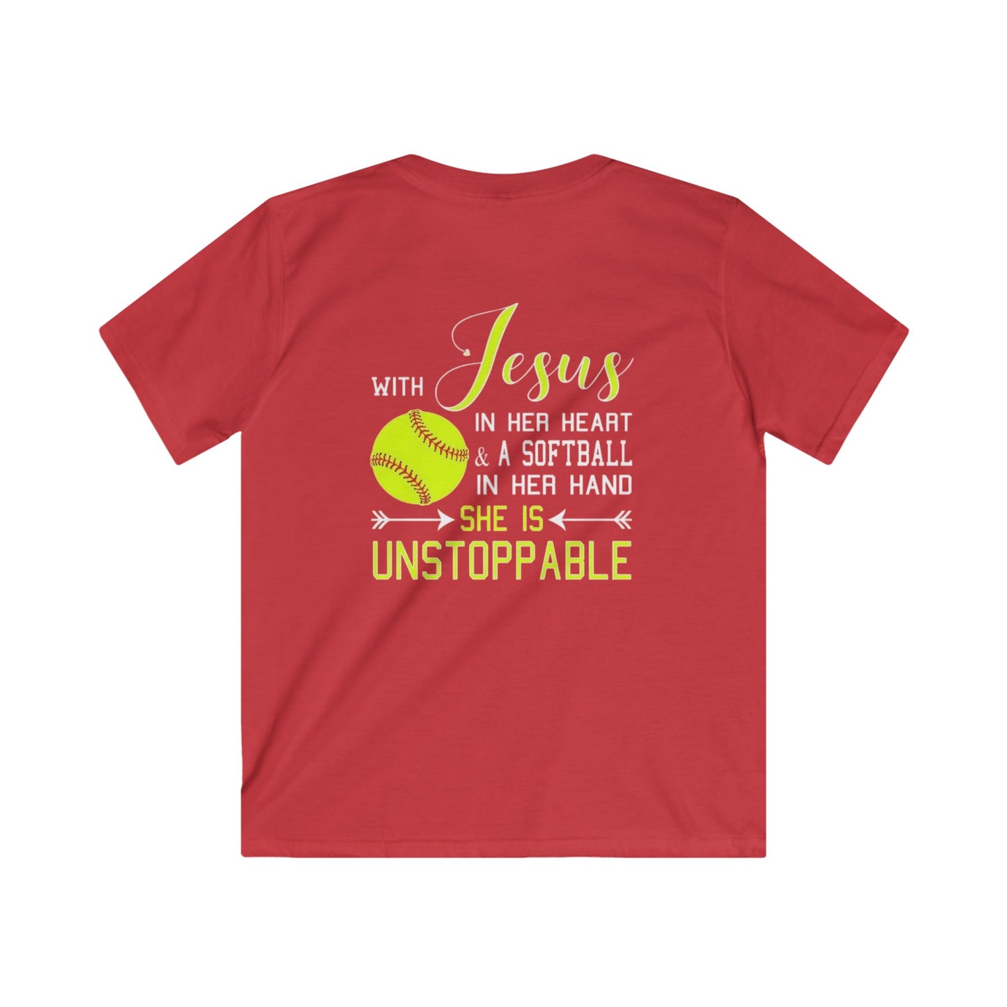 Unstoppable Kids Tee - Motivational Softstyle T-Shirt for Active Girls, Soft Cotton, Sports Apparel, Birthday, Team Spirit