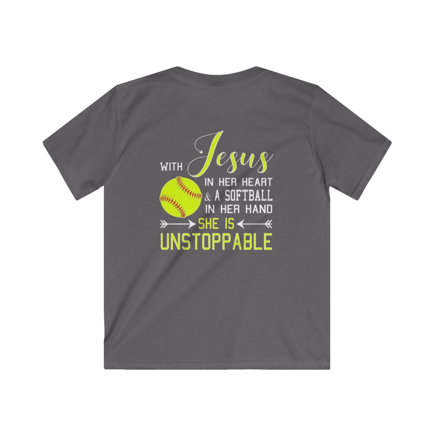 Unstoppable Kids Tee - Motivational Softstyle T-Shirt for Active Girls, Soft Cotton, Sports Apparel, Birthday, Team Spirit