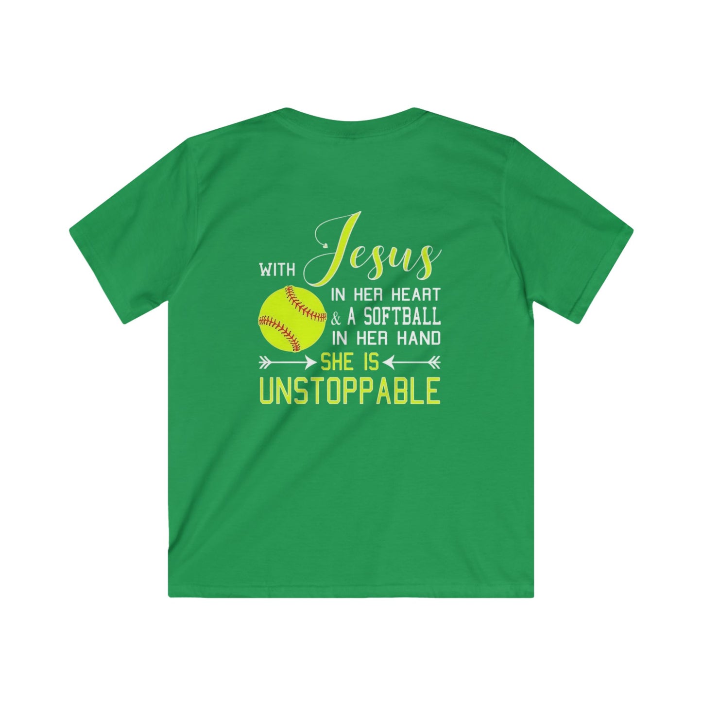 Unstoppable Kids Tee - Motivational Softstyle T-Shirt for Active Girls, Soft Cotton, Sports Apparel, Birthday, Team Spirit