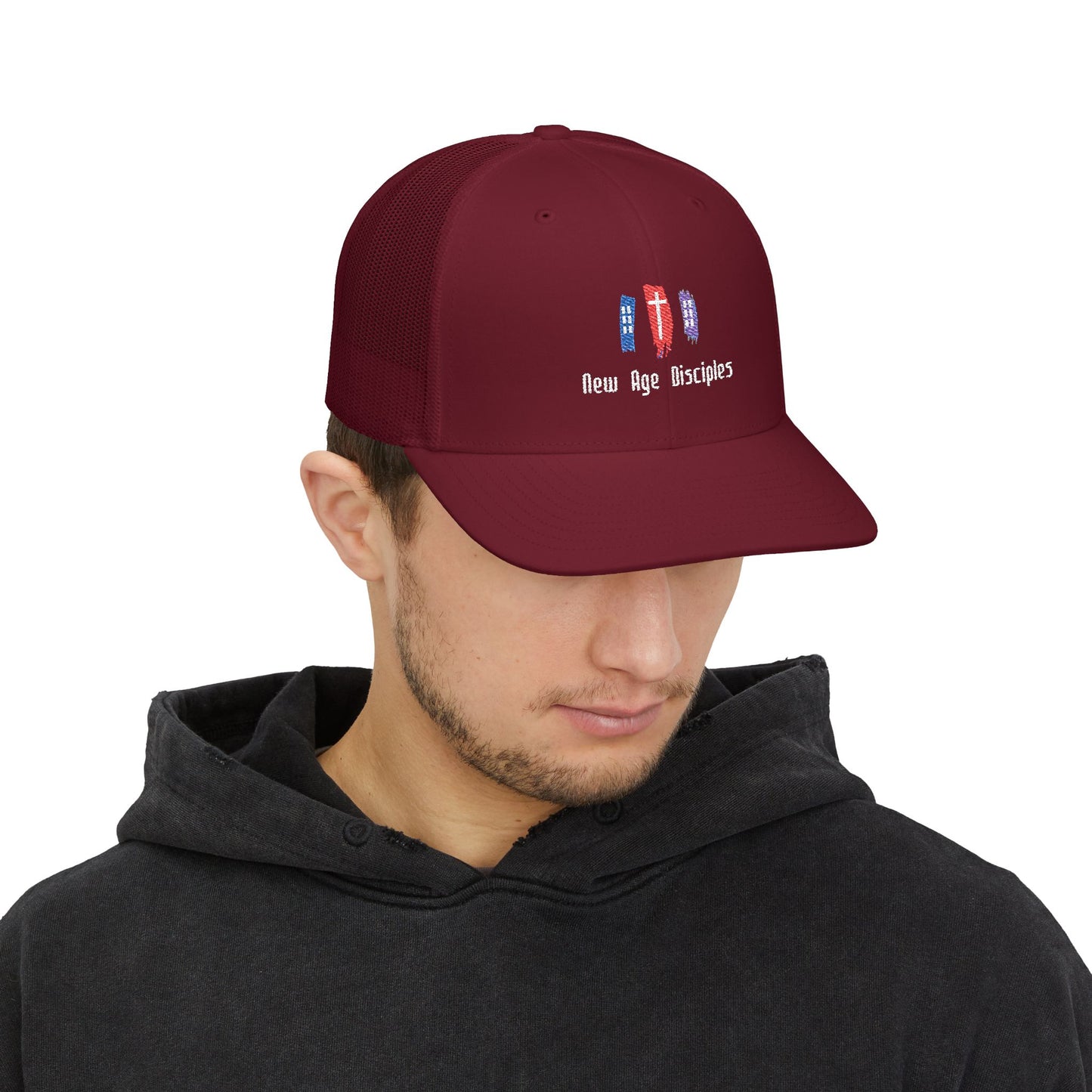 New Age Disciples Snapback Trucker Cap | Trendy Hat for Outdoor Adventures, Casual Wear, Festivals, Gifts