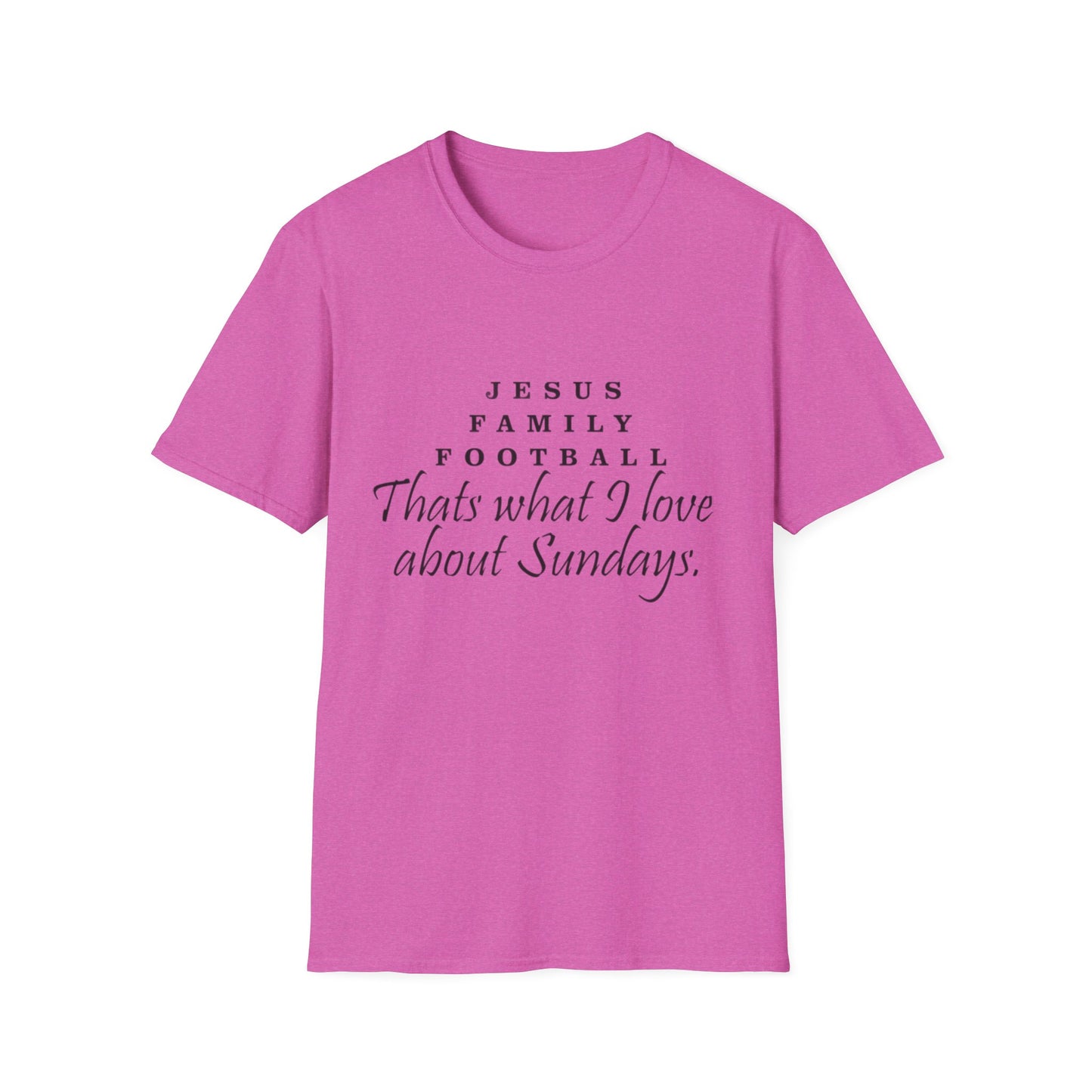 Faith & Family Unisex T-Shirt - Perfect for Game Day, Sundays, Church, Family Gatherings, Gift for Football Lovers