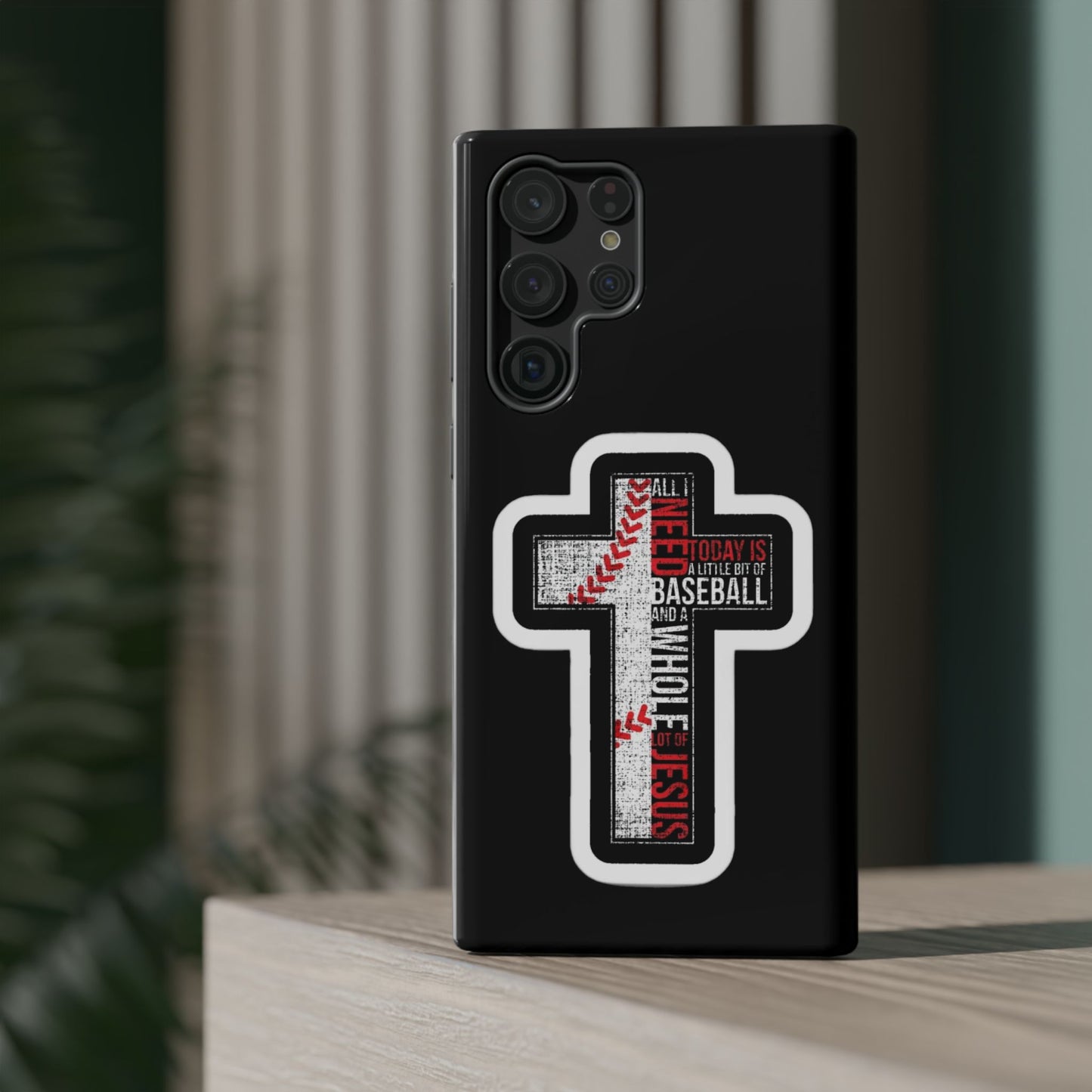 Baseball-themed Phone Case, Religious Cell Phone Cover, Impact-Resistant Case for Sports Lovers, Christian Gifts, Durable Mobile Accessory