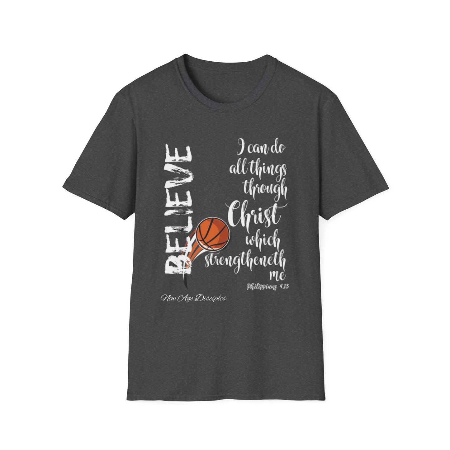 Inspirational Basketball T-Shirt, Motivational Tee, Faith-Based Apparel, Unisex T-Shirt, Gift for Athletes, Sportswear, Christian Quote