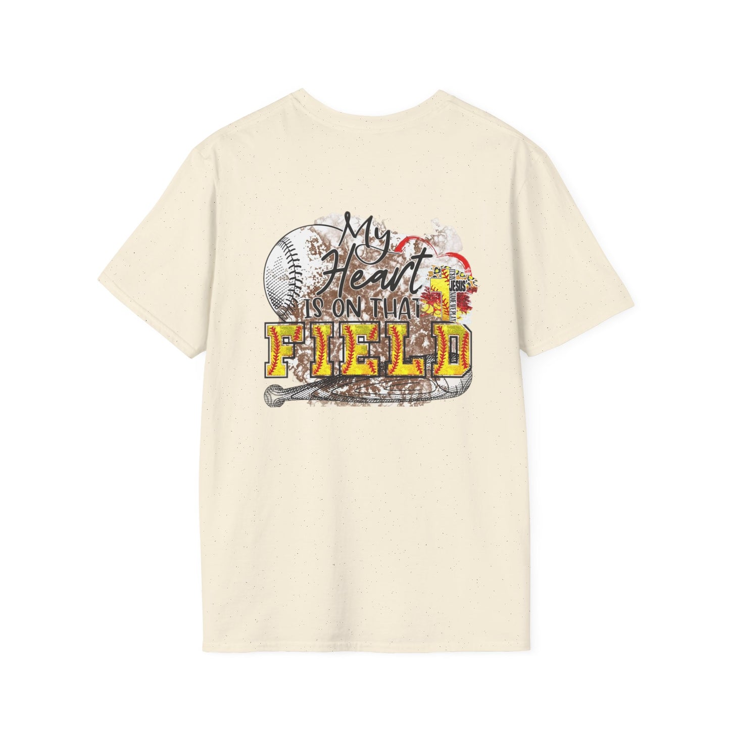 Baseball Heart T-Shirt | Unisex Softstyle Tee, Gift for Sports Lovers, Father's Day, Baseball Fans, Summer Style
