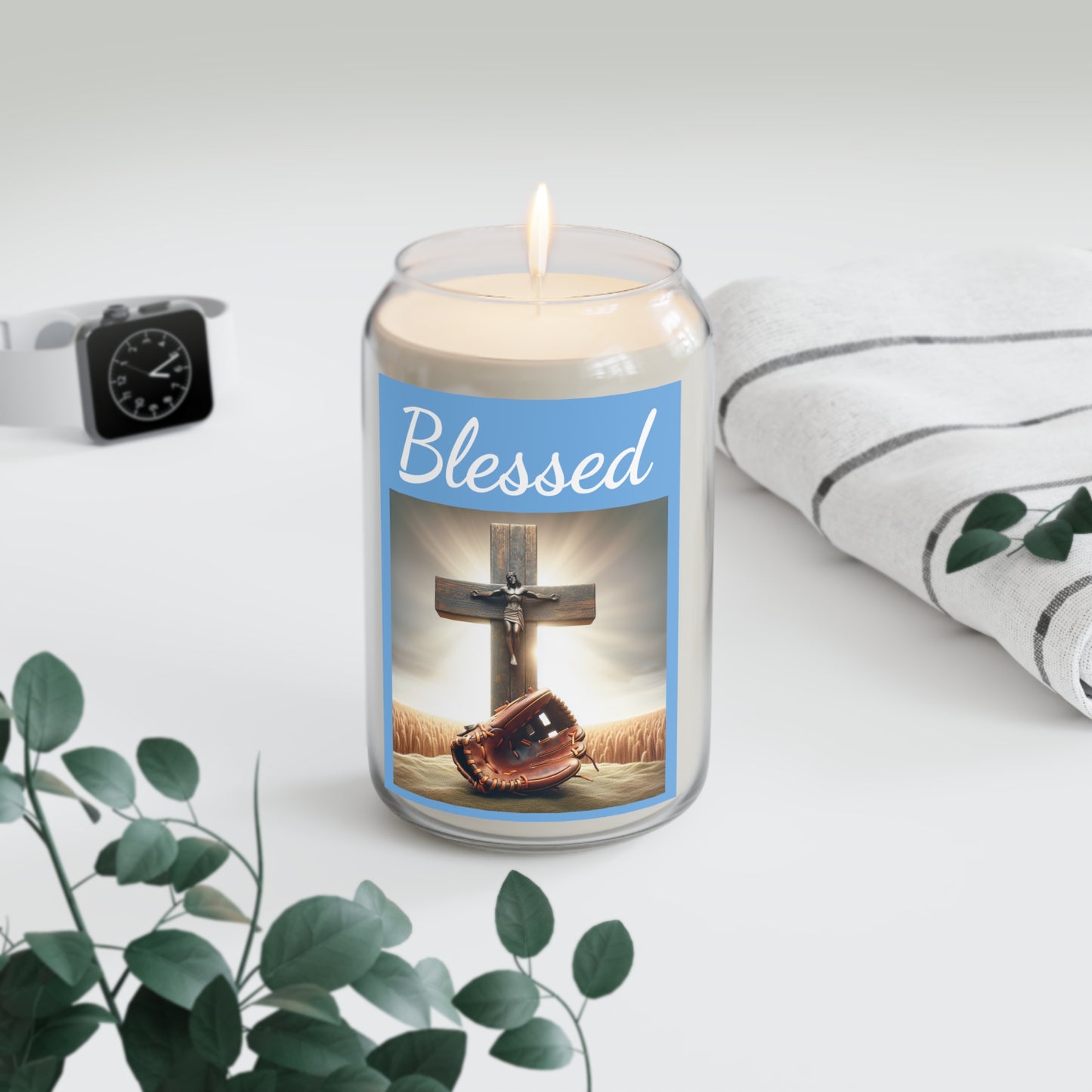 Blessed Scented Candle | Spiritual Home Decor, Relaxation Gift, Christian Celebration, Aromatherapy, Inspirational Gift