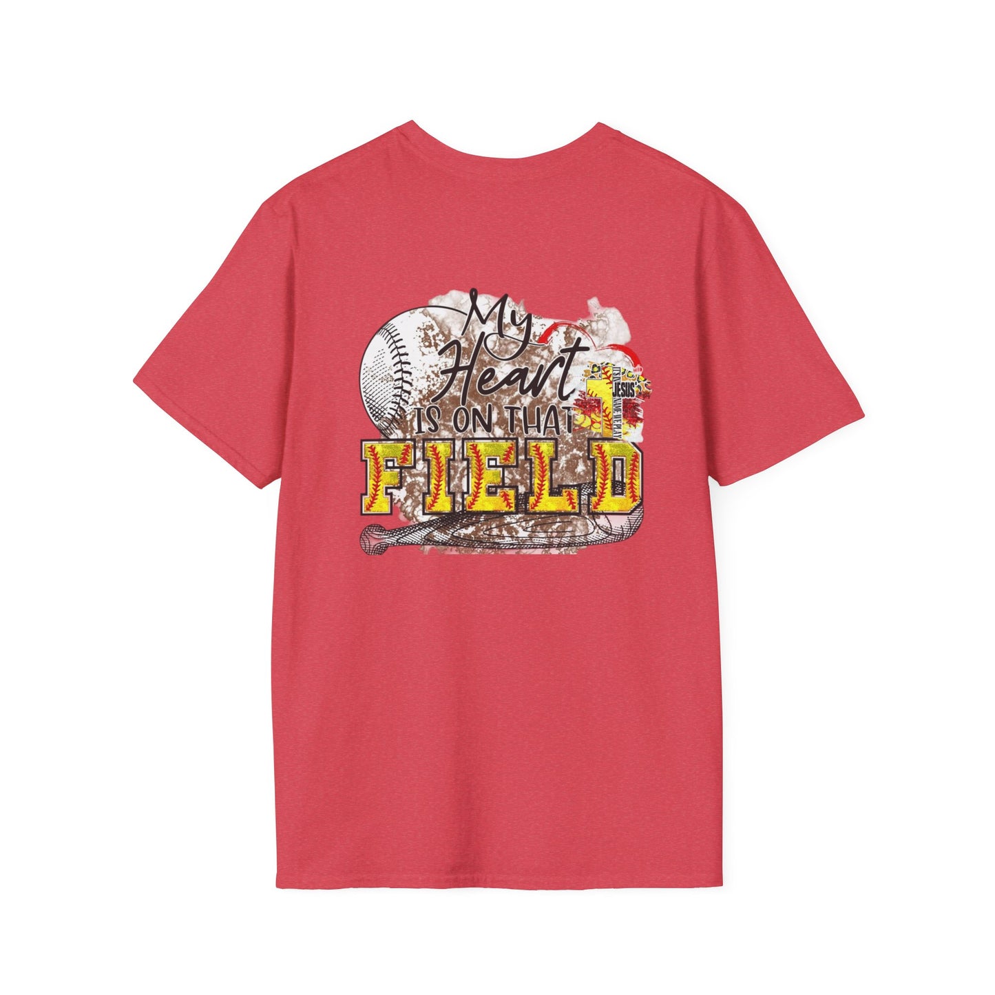 Baseball Heart T-Shirt | Unisex Softstyle Tee, Gift for Sports Lovers, Father's Day, Baseball Fans, Summer Style