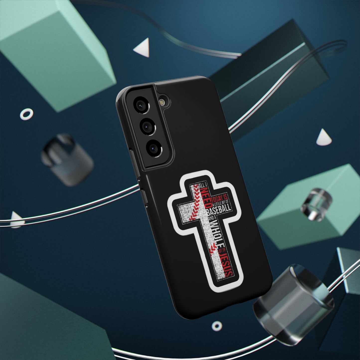 Baseball-themed Phone Case, Religious Cell Phone Cover, Impact-Resistant Case for Sports Lovers, Christian Gifts, Durable Mobile Accessory