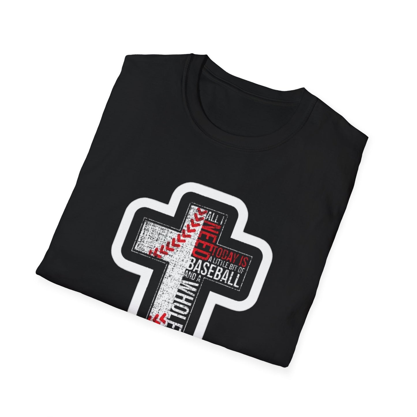 Baseball Cross T-Shirt - Faith & Sports, Unisex Tee, Gift for Baseball Lovers, Christian Apparel, Soft Cotton Tee