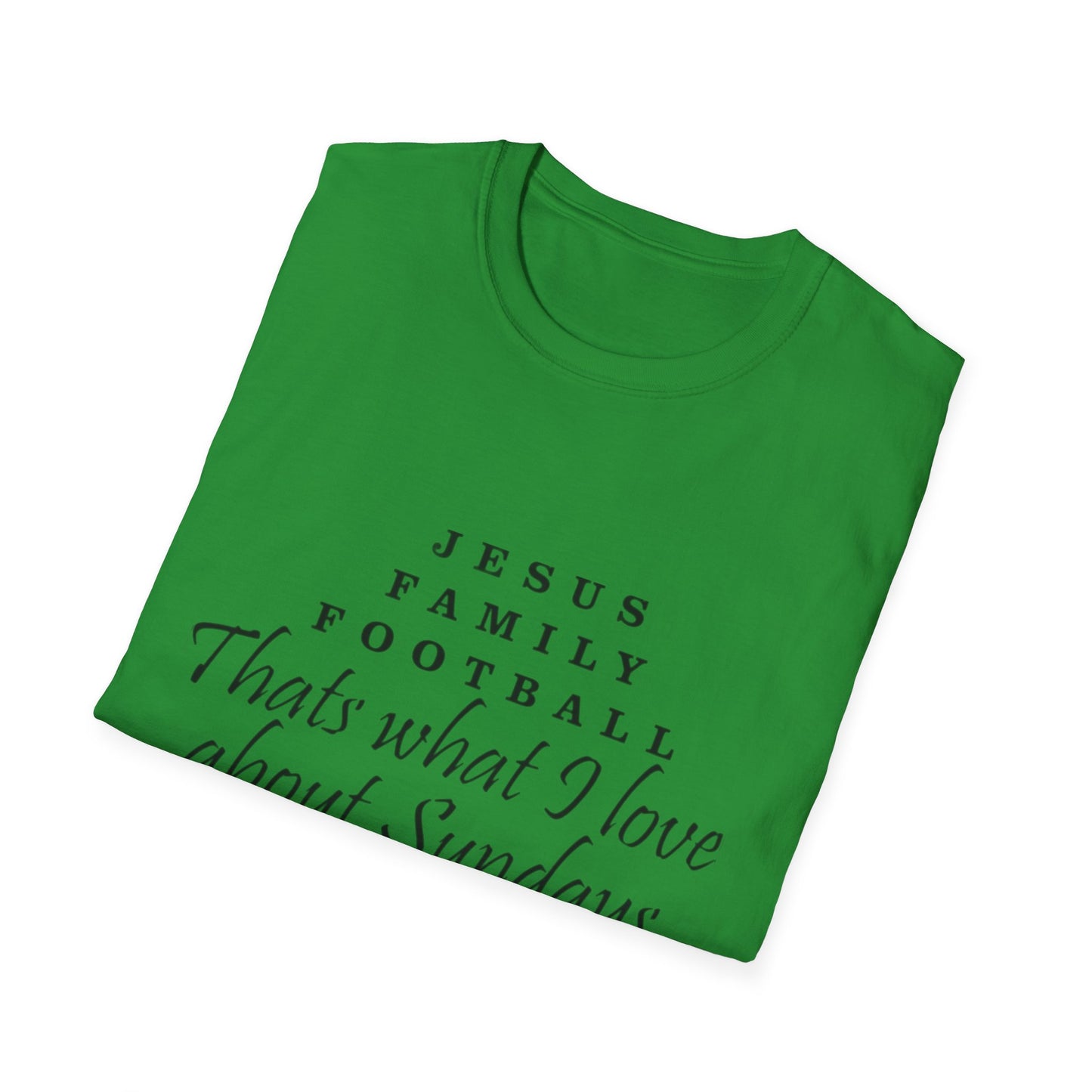 Faith & Family Unisex T-Shirt - Perfect for Game Day, Sundays, Church, Family Gatherings, Gift for Football Lovers