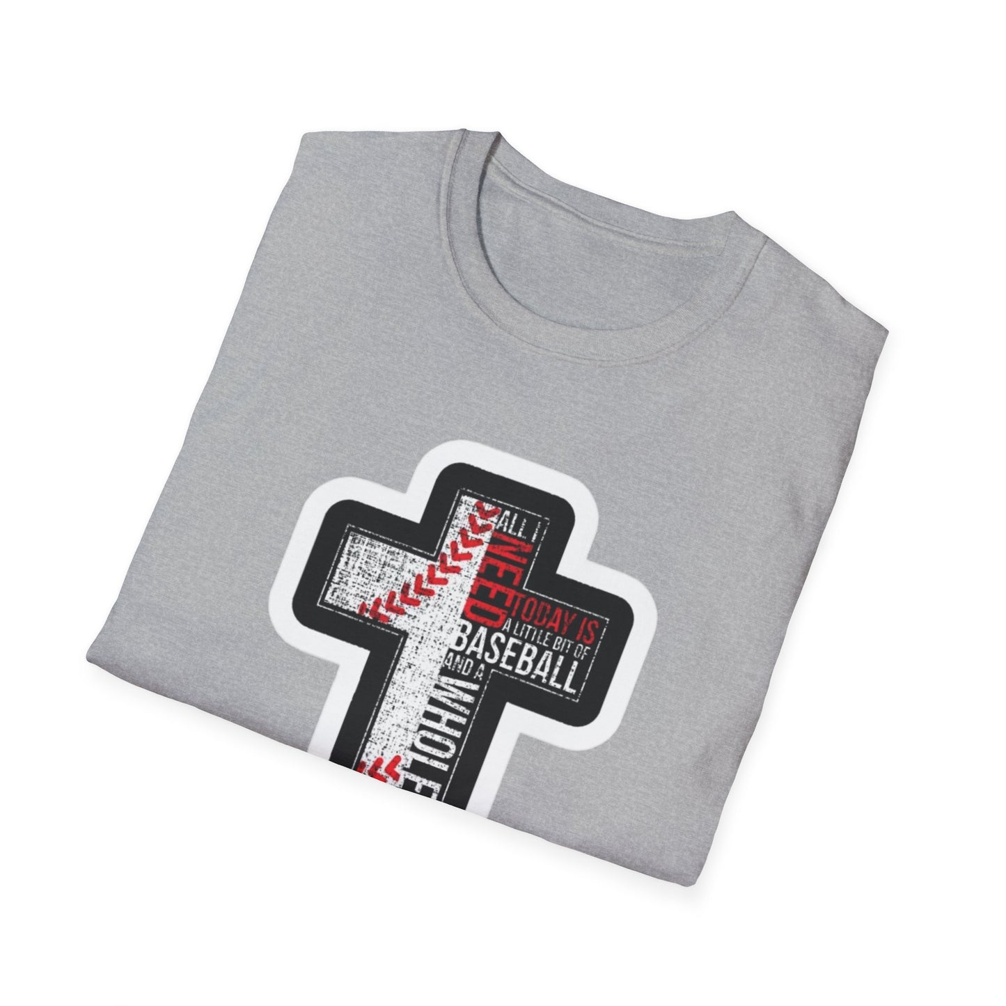 Baseball Cross T-Shirt - Faith & Sports, Unisex Tee, Gift for Baseball Lovers, Christian Apparel, Soft Cotton Tee