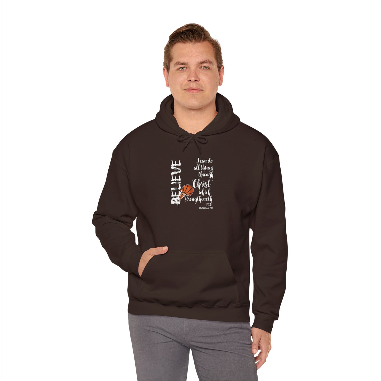 Inspirational Hooded Sweatshirt: Believe in Yourself, Unisex Sweatshirt, Motivational Apparel, Gift for Encouragement, Cozy Hoodie