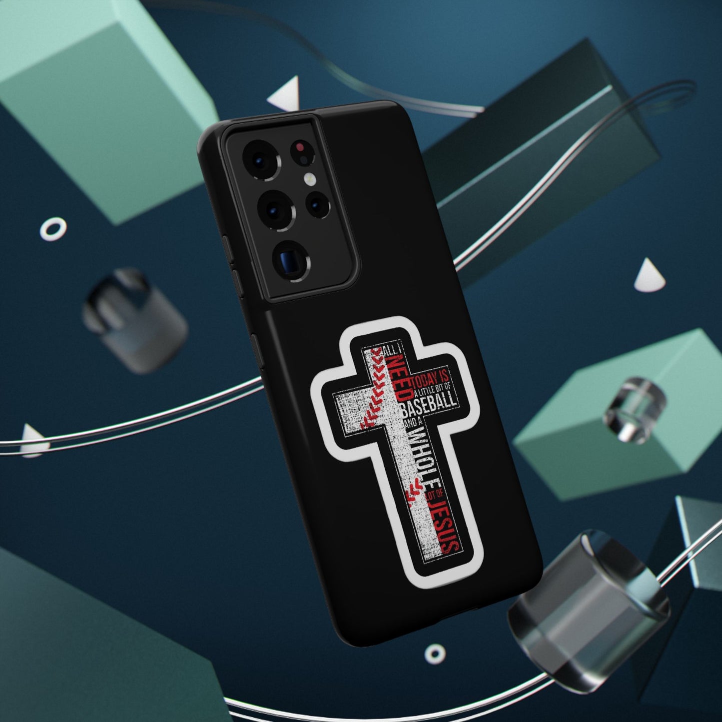 Baseball-themed Phone Case, Religious Cell Phone Cover, Impact-Resistant Case for Sports Lovers, Christian Gifts, Durable Mobile Accessory