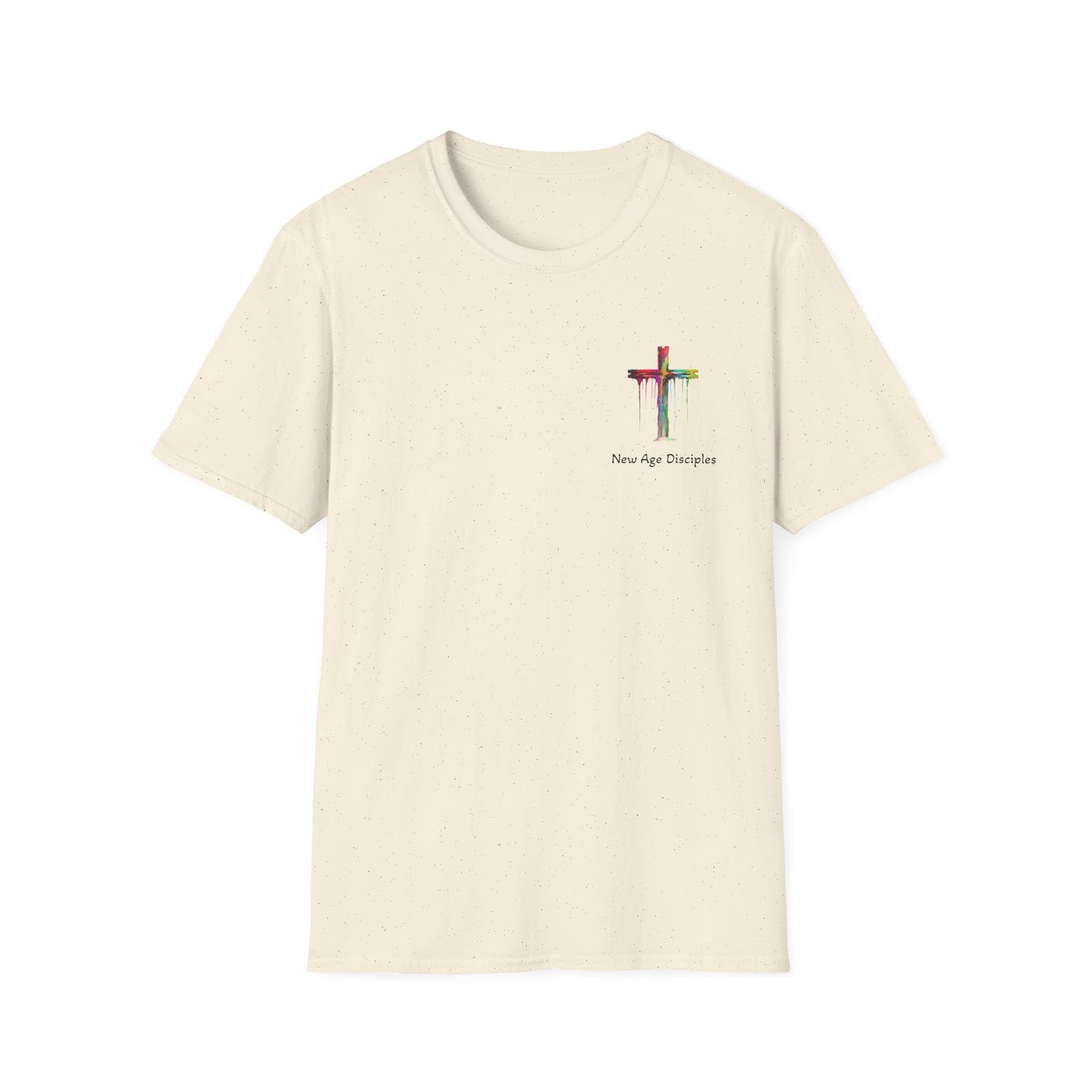Rainbow Cross Graphic T-Shirt, Christian Apparel, Unisex Tee, Faith-Based Gift, Stylish Religious Wear