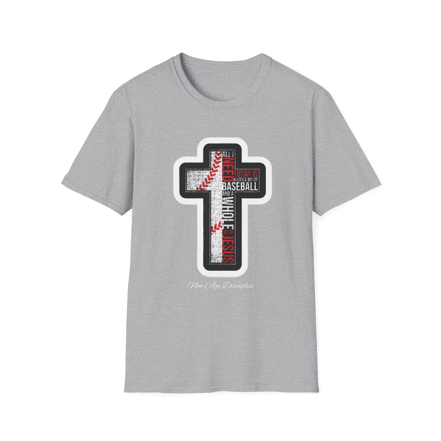 Baseball Cross T-Shirt - Faith & Sports, Unisex Tee, Gift for Baseball Lovers, Christian Apparel, Soft Cotton Tee