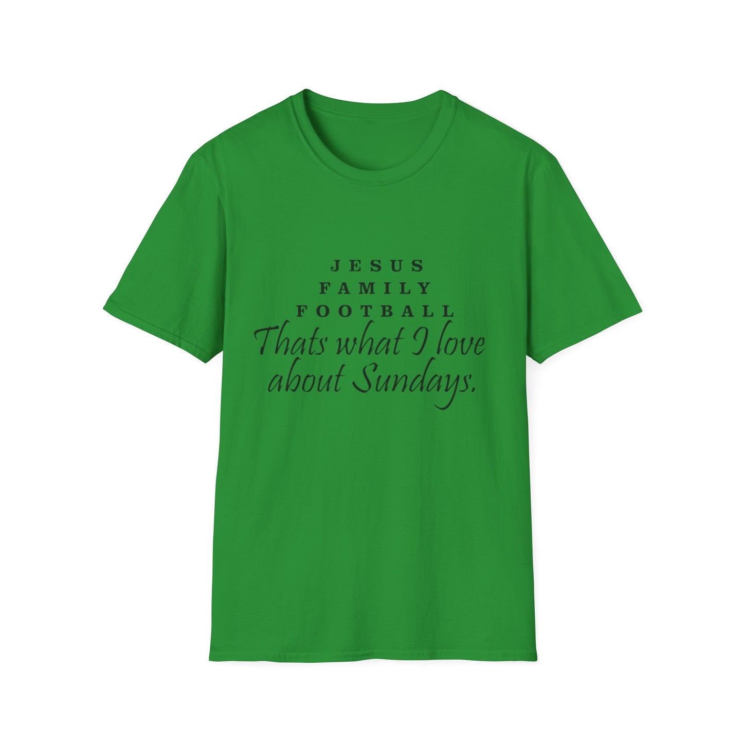 Faith & Family Unisex T-Shirt - Perfect for Game Day, Sundays, Church, Family Gatherings, Gift for Football Lovers