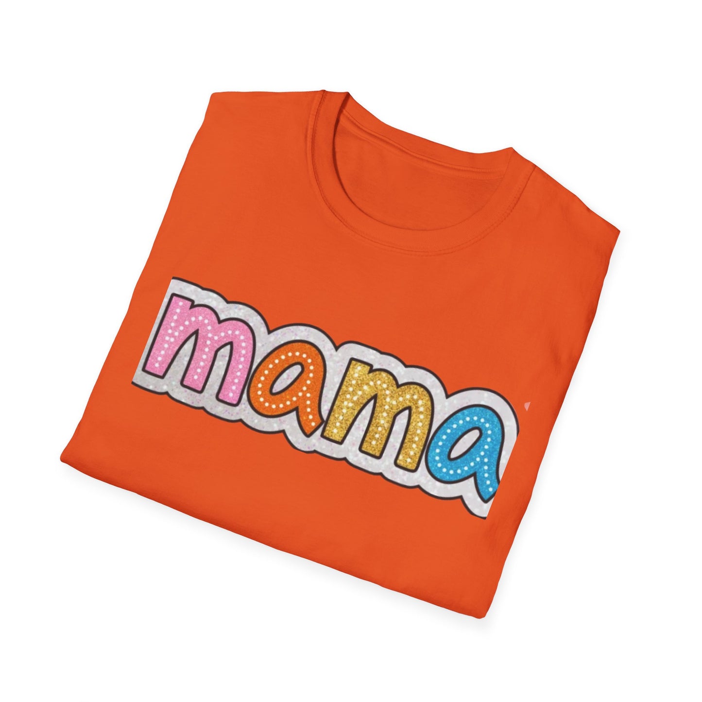 Colorful Mama T-Shirt, Unisex Softstyle Tee for Moms, Mother's Day Gift, Family Outing Shirt, Cozy Casual Wear