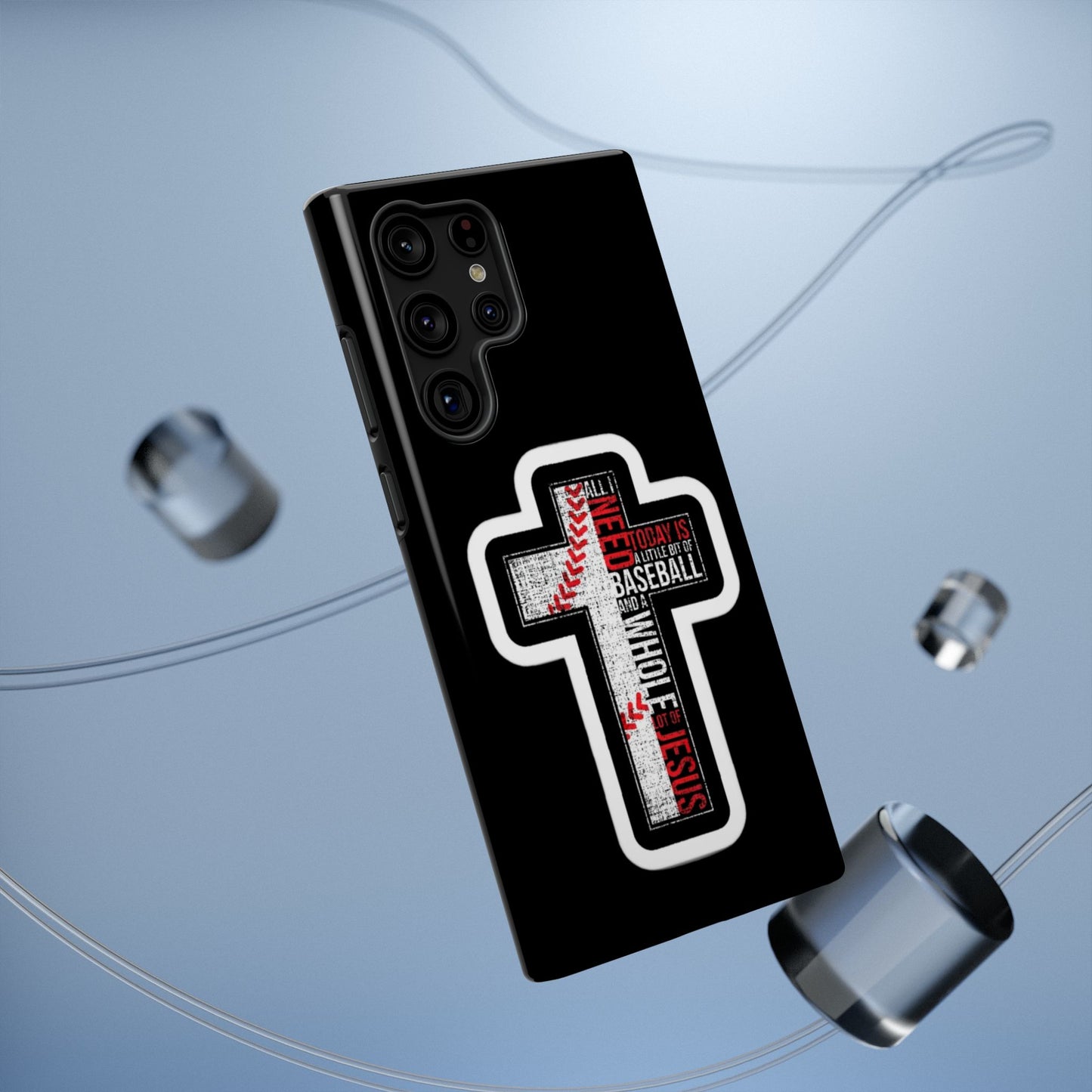 Baseball-themed Phone Case, Religious Cell Phone Cover, Impact-Resistant Case for Sports Lovers, Christian Gifts, Durable Mobile Accessory