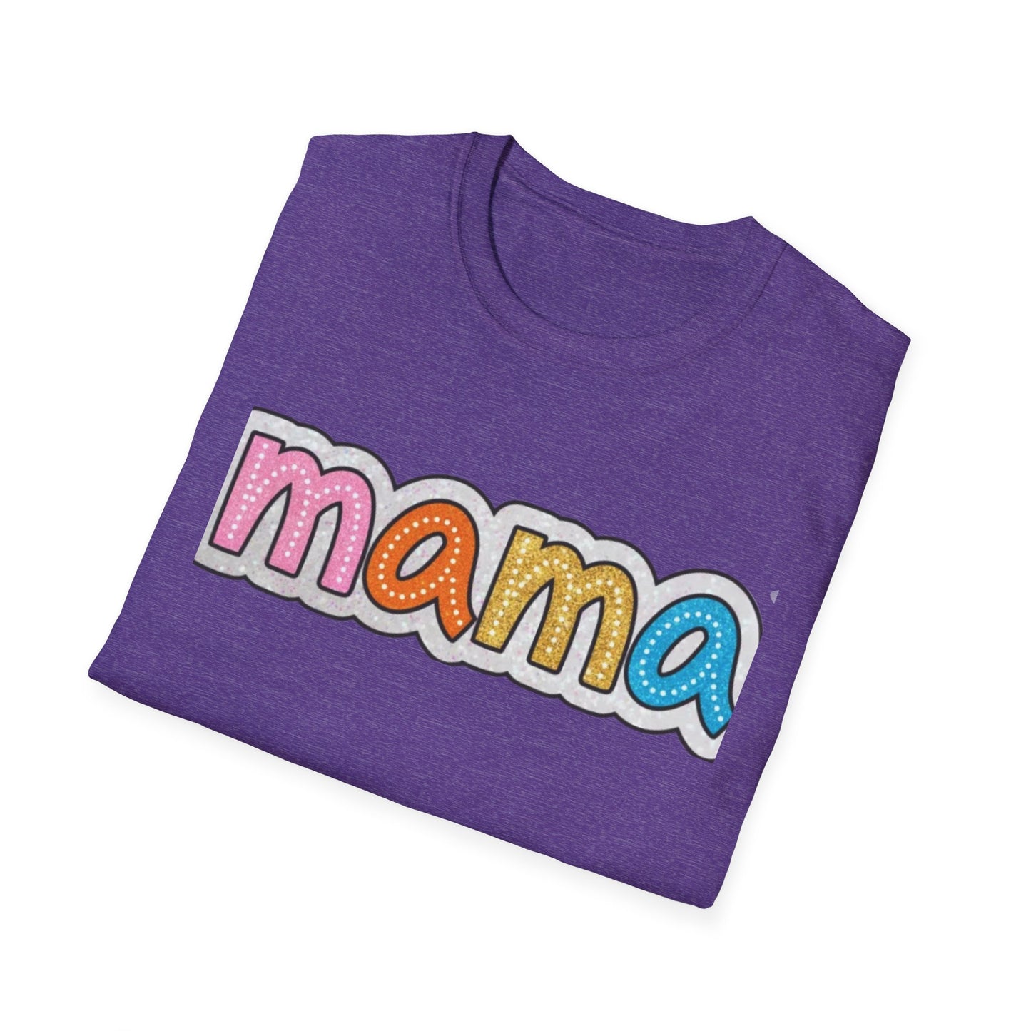 Colorful Mama T-Shirt, Unisex Softstyle Tee for Moms, Mother's Day Gift, Family Outing Shirt, Cozy Casual Wear