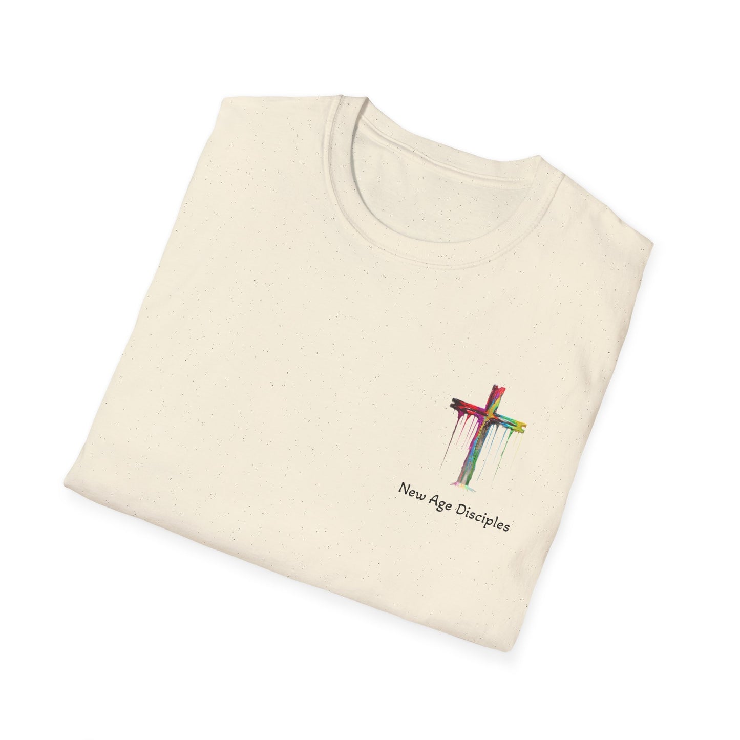 Rainbow Cross Graphic T-Shirt, Christian Apparel, Unisex Tee, Faith-Based Gift, Stylish Religious Wear