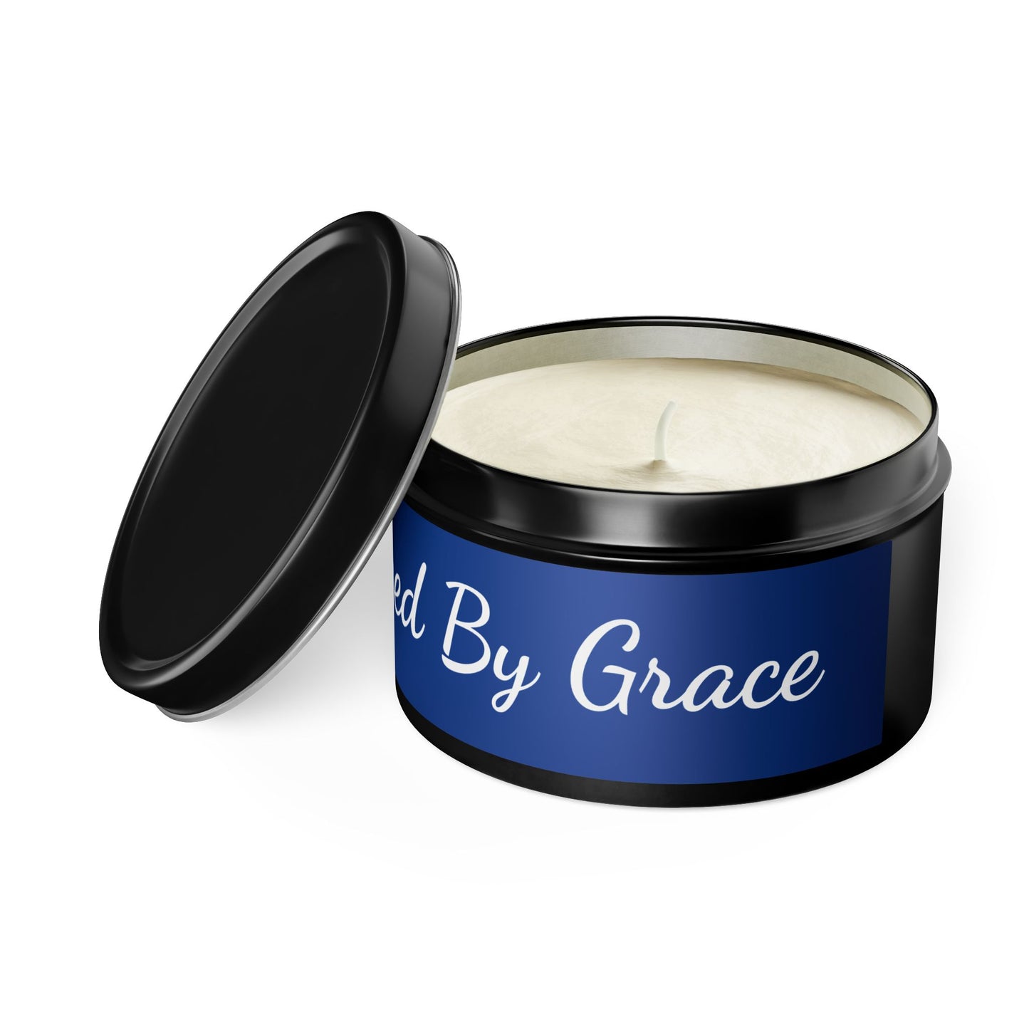 Tranquil Tin Candles – Saved By Grace, Relaxation Gifts, Home Fragrance, Self-Care Treats, Spiritual Wellness, Inspirational Decor