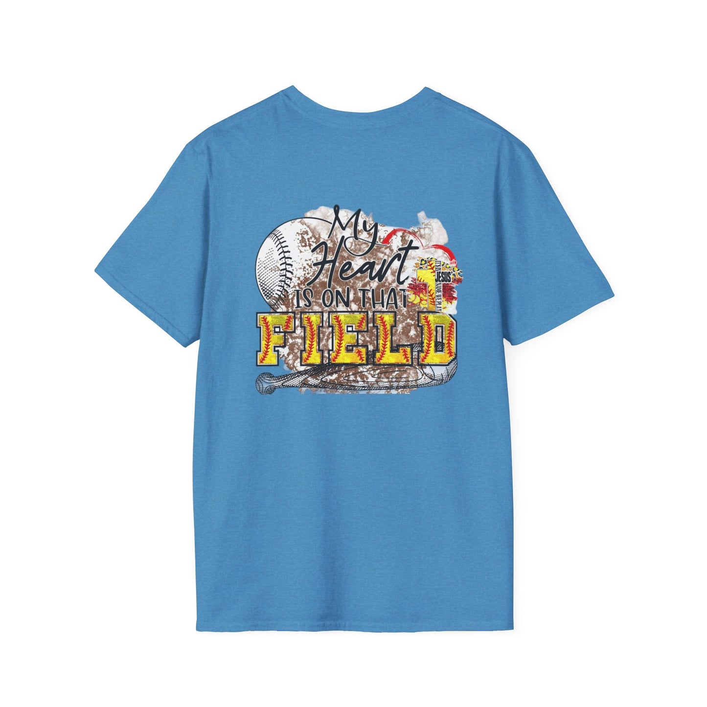 Baseball Heart T-Shirt | Unisex Softstyle Tee, Gift for Sports Lovers, Father's Day, Baseball Fans, Summer Style