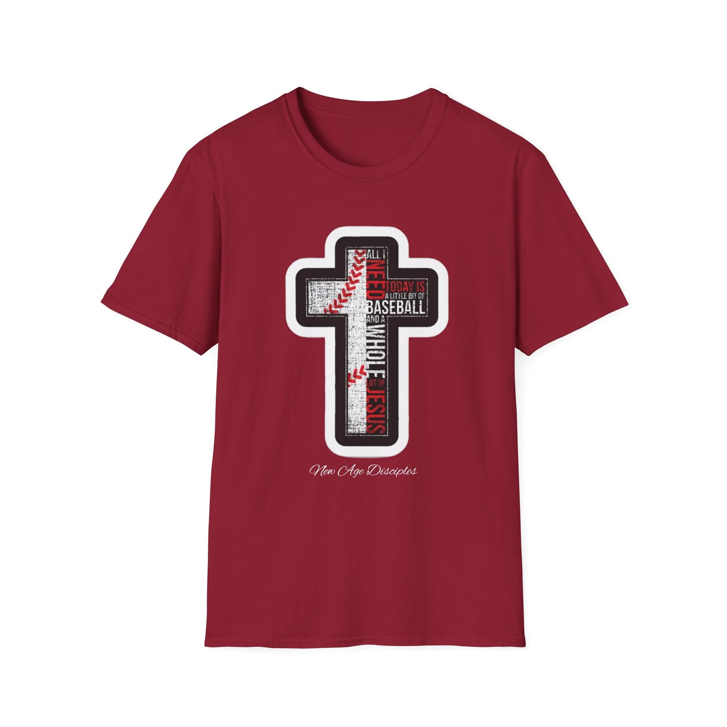 Baseball Cross T-Shirt - Faith & Sports, Unisex Tee, Gift for Baseball Lovers, Christian Apparel, Soft Cotton Tee