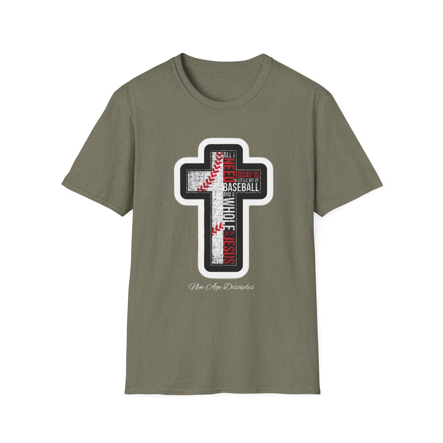 Baseball Cross T-Shirt - Faith & Sports, Unisex Tee, Gift for Baseball Lovers, Christian Apparel, Soft Cotton Tee