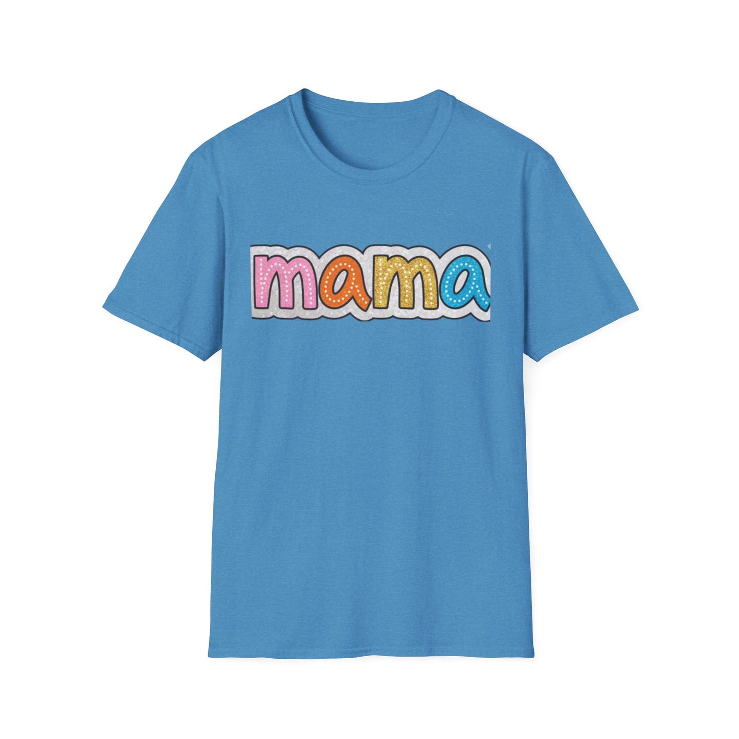 Colorful Mama T-Shirt, Unisex Softstyle Tee for Moms, Mother's Day Gift, Family Outing Shirt, Cozy Casual Wear