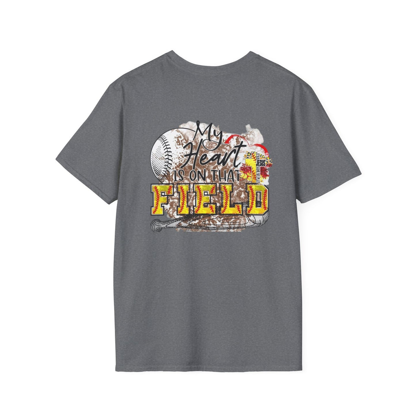 Baseball Heart T-Shirt | Unisex Softstyle Tee, Gift for Sports Lovers, Father's Day, Baseball Fans, Summer Style