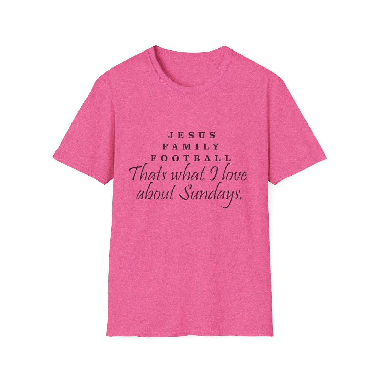 Faith & Family Unisex T-Shirt - Perfect for Game Day, Sundays, Church, Family Gatherings, Gift for Football Lovers
