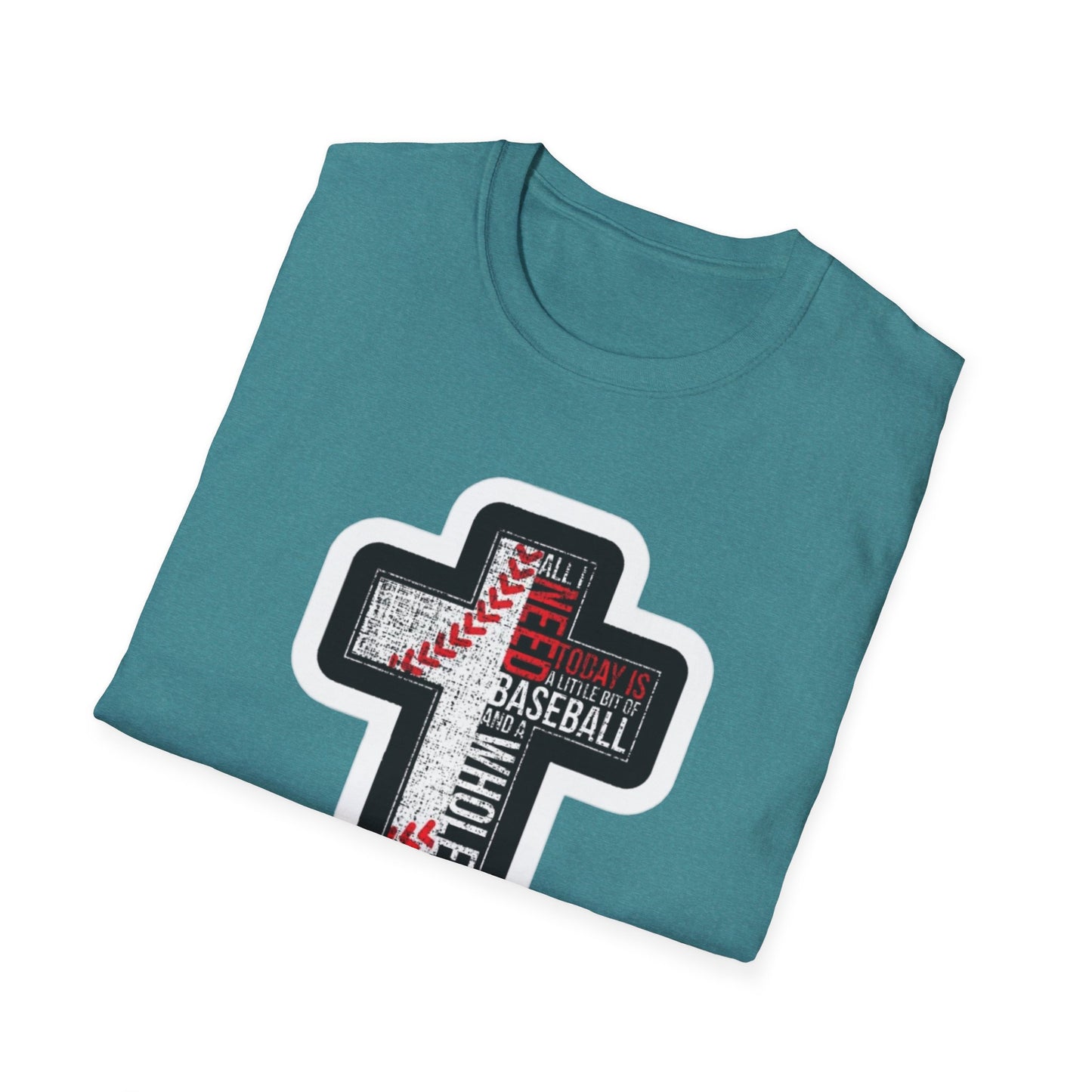 Baseball Cross T-Shirt - Faith & Sports, Unisex Tee, Gift for Baseball Lovers, Christian Apparel, Soft Cotton Tee