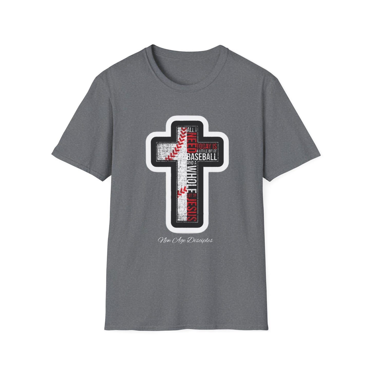 Baseball Cross T-Shirt - Faith & Sports, Unisex Tee, Gift for Baseball Lovers, Christian Apparel, Soft Cotton Tee