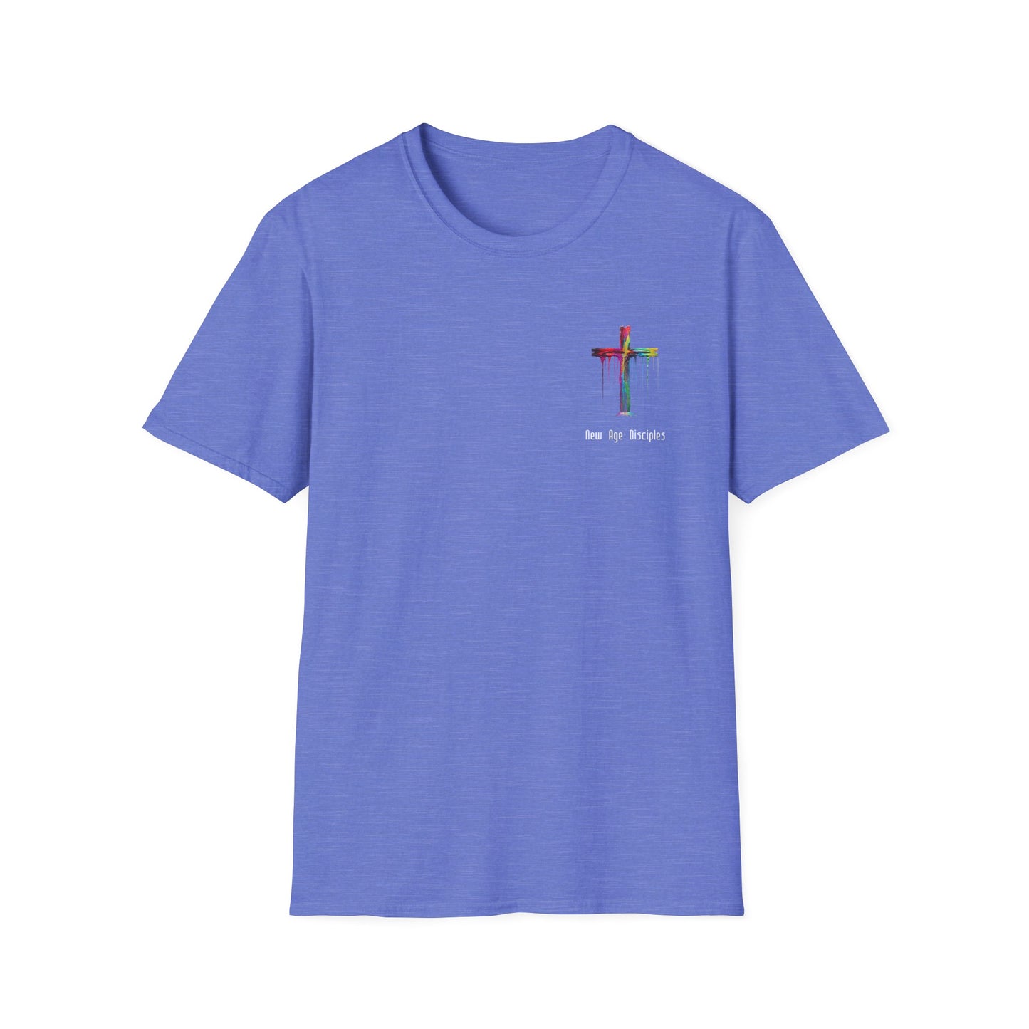 Rainbow Cross Graphic T-Shirt, Christian Apparel, Unisex Tee, Faith-Based Gift, Stylish Religious Wear