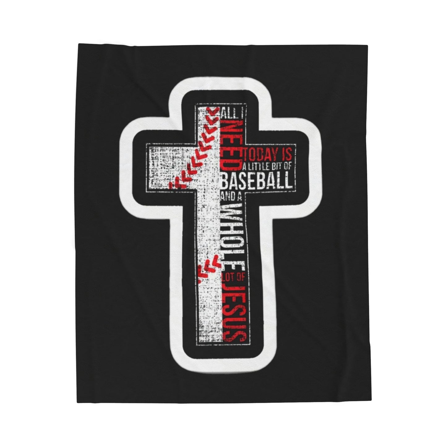 Baseball & Faith Plush Blanket, Soft Throw for Sports Lovers, Cozy Gift for Athletes, Home Decor, Religious Inspire