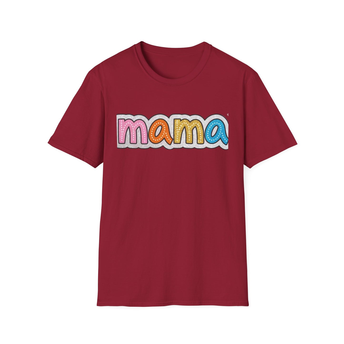 Colorful Mama T-Shirt, Unisex Softstyle Tee for Moms, Mother's Day Gift, Family Outing Shirt, Cozy Casual Wear