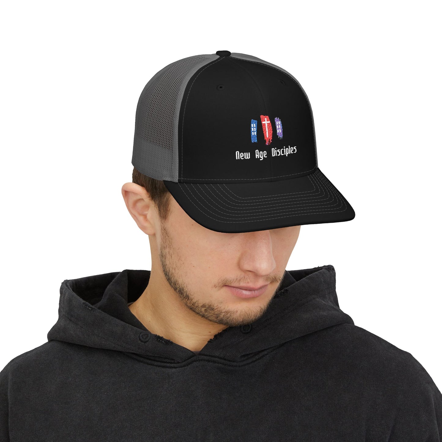 New Age Disciples Snapback Trucker Cap | Trendy Hat for Outdoor Adventures, Casual Wear, Festivals, Gifts