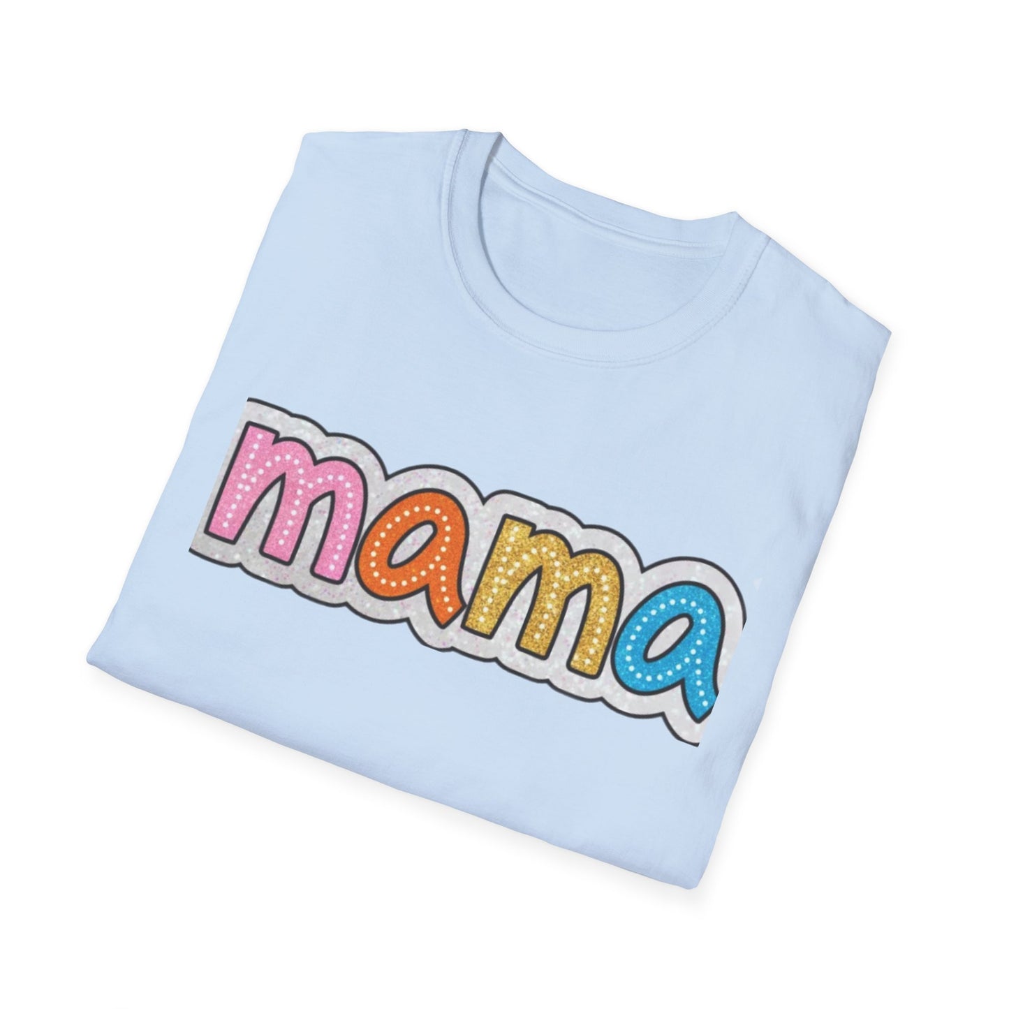 Colorful Mama T-Shirt, Unisex Softstyle Tee for Moms, Mother's Day Gift, Family Outing Shirt, Cozy Casual Wear