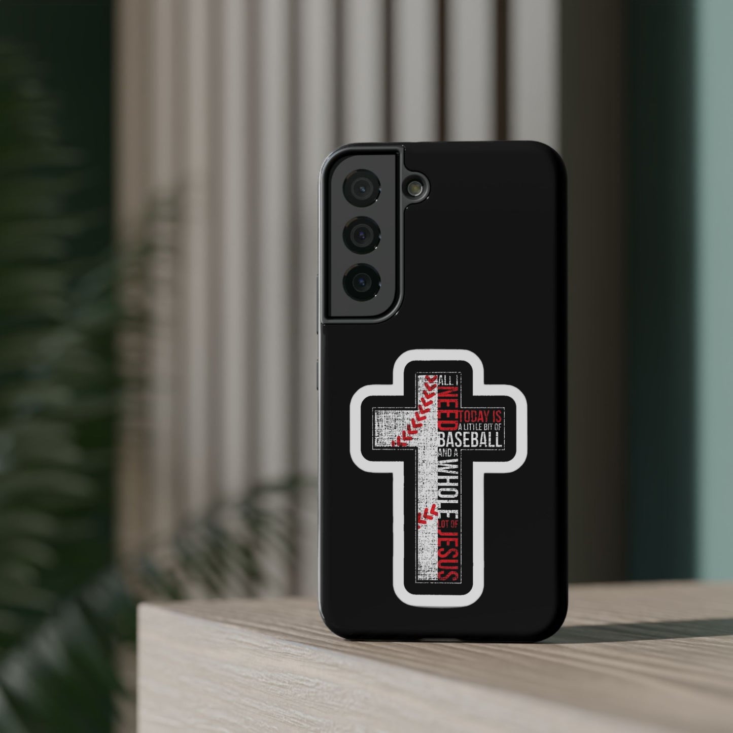 Baseball-themed Phone Case, Religious Cell Phone Cover, Impact-Resistant Case for Sports Lovers, Christian Gifts, Durable Mobile Accessory