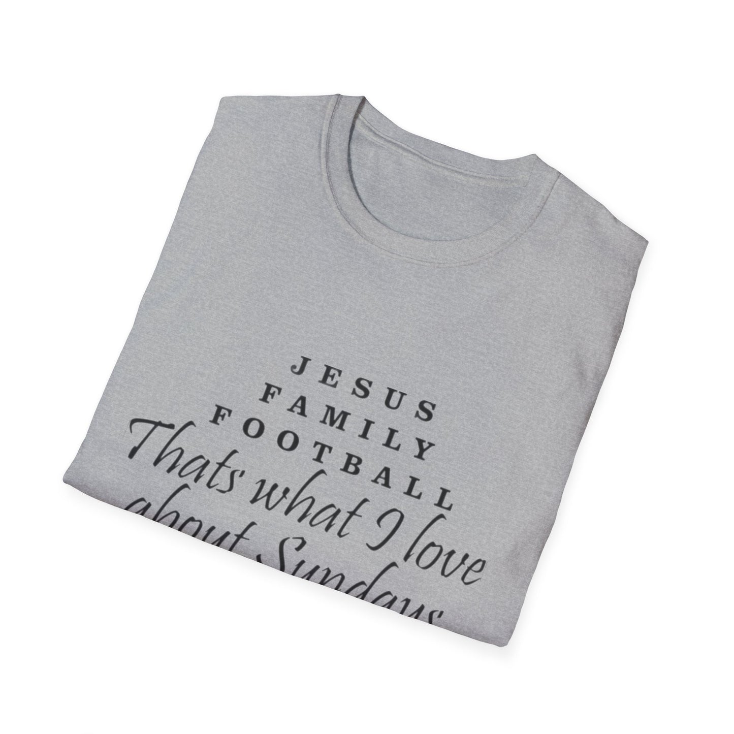 Faith & Family Unisex T-Shirt - Perfect for Game Day, Sundays, Church, Family Gatherings, Gift for Football Lovers