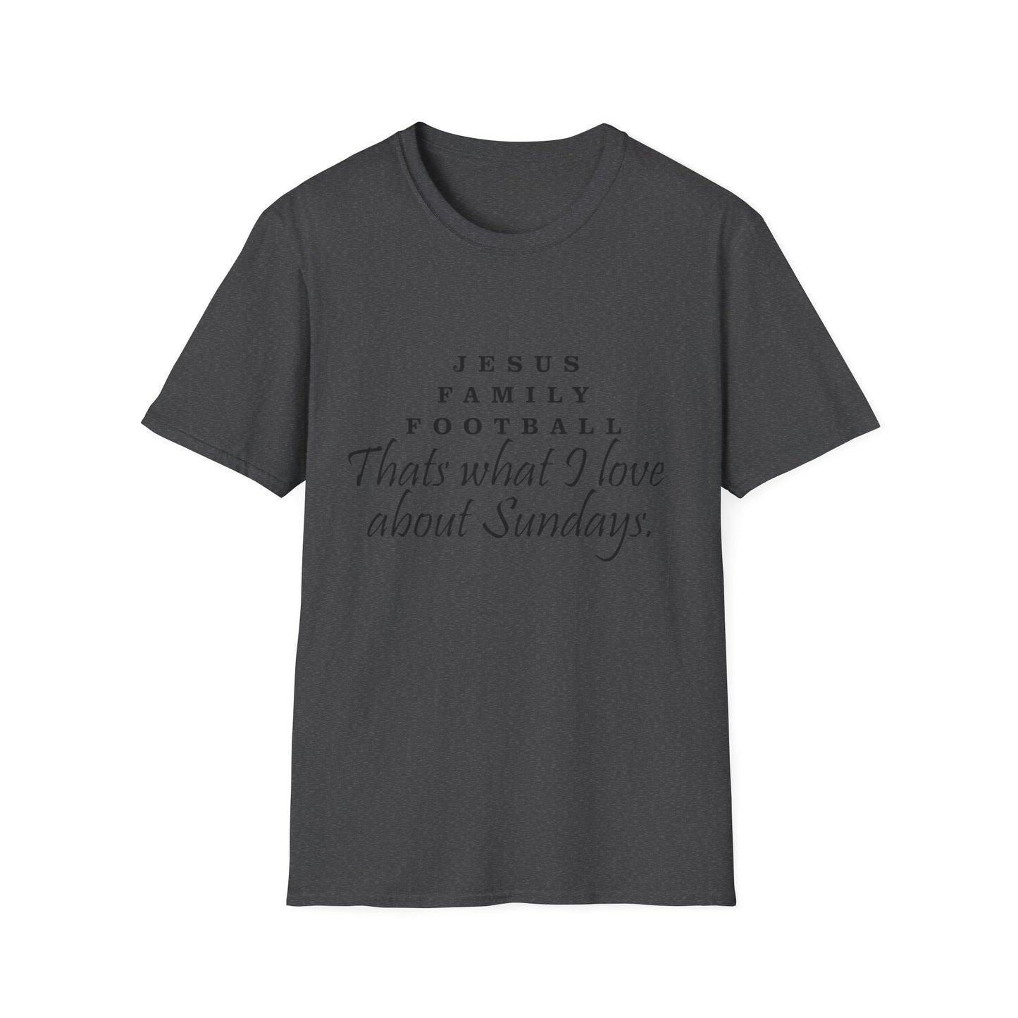 Faith & Family Unisex T-Shirt - Perfect for Game Day, Sundays, Church, Family Gatherings, Gift for Football Lovers